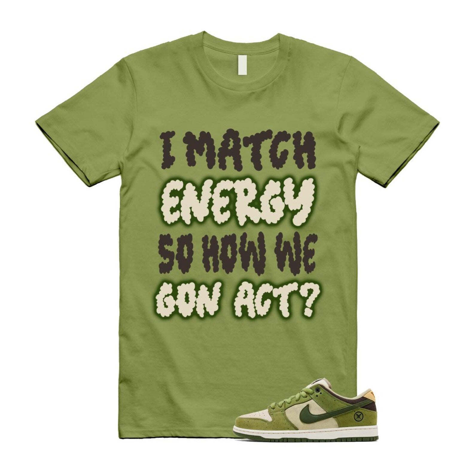 Dunk Yuto Horigome Matcha Asparagus Legion Green Loden Sienna T Shirt Match MATCH HF8022-300 T-Shirt, Sneaker Match Tee