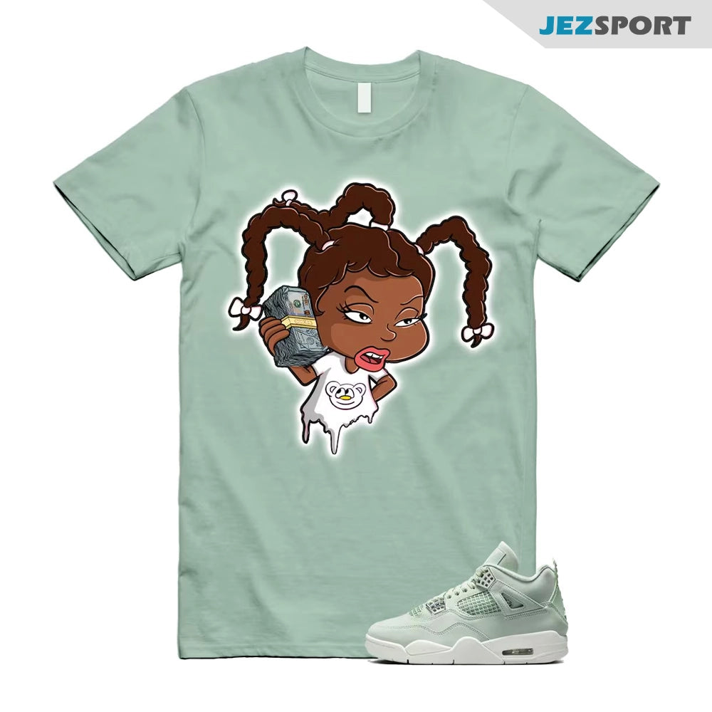 SUSIE Sneaker Shirts To Match Jordans 4s Abundance AJ4 Seafoam, HV0823-003 Sneaker Match Tees T-Shirt, Sneaker Match Tee