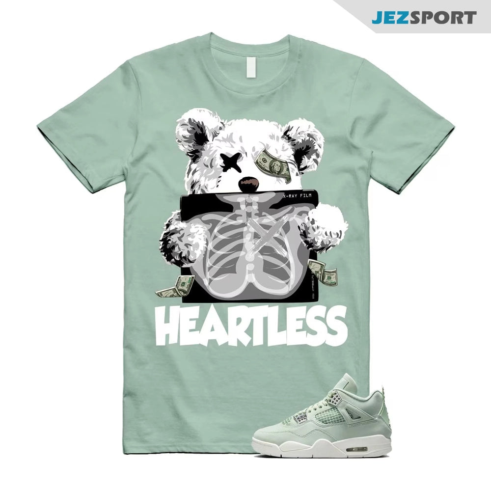 Heartless Shirts To Match Jordans 4s Abundance AJ4 Seafoam, HV0823-003 Sneaker Match Tees T-Shirt, Sneaker Match Tee