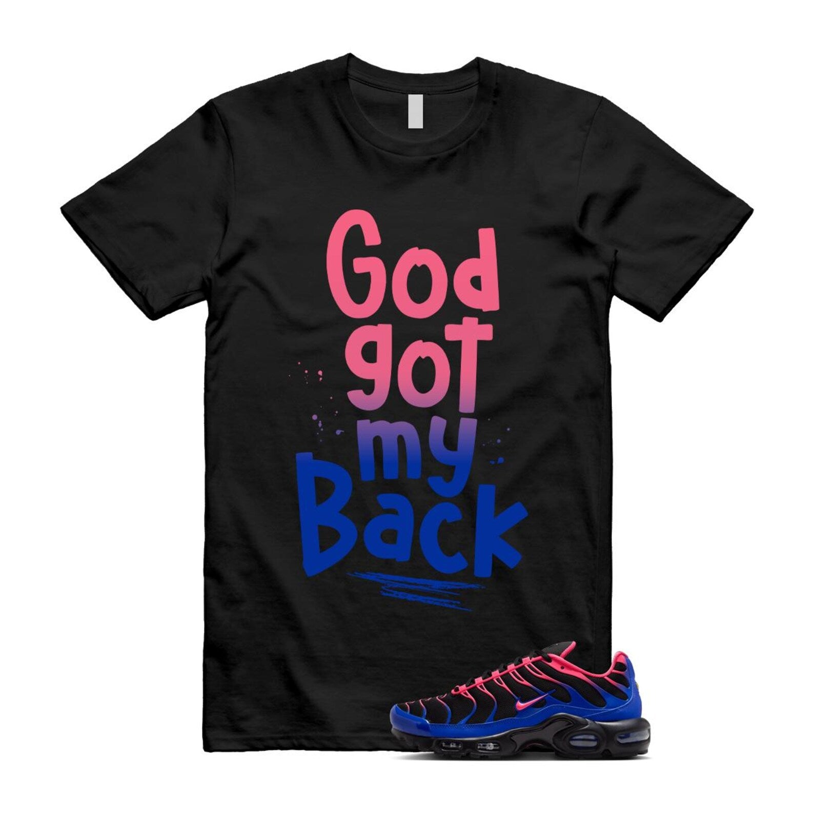 Air Max Hyper Pink Racer Blue Black 95 T Shirt Match GOD IF6146-001 T-Shirt, Sneaker Match Tee