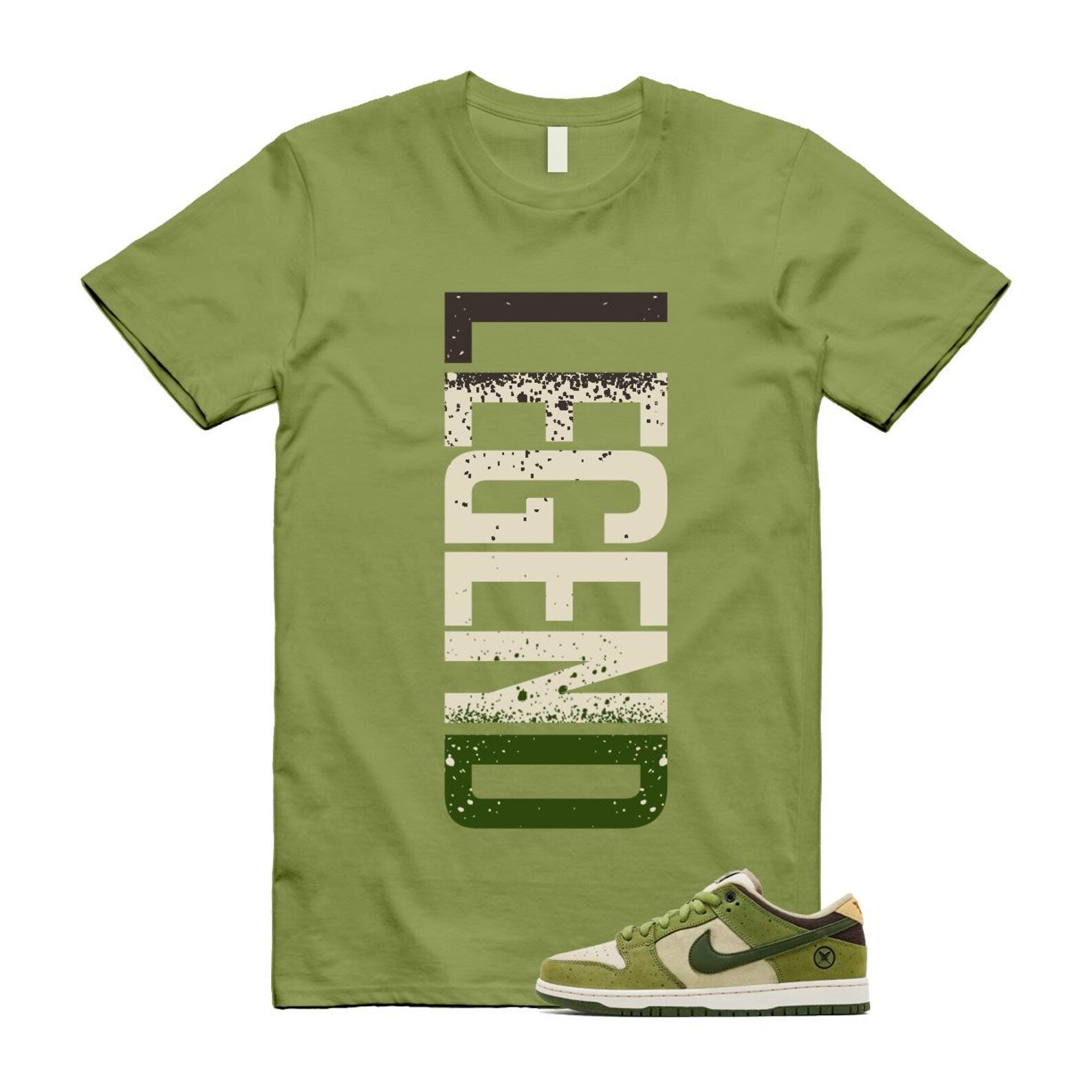 Dunk Yuto Horigome Matcha Asparagus Legion Green Loden Sienna T Shirt Match LEGEND HF8022-300 T-Shirt, Sneaker Match Tee
