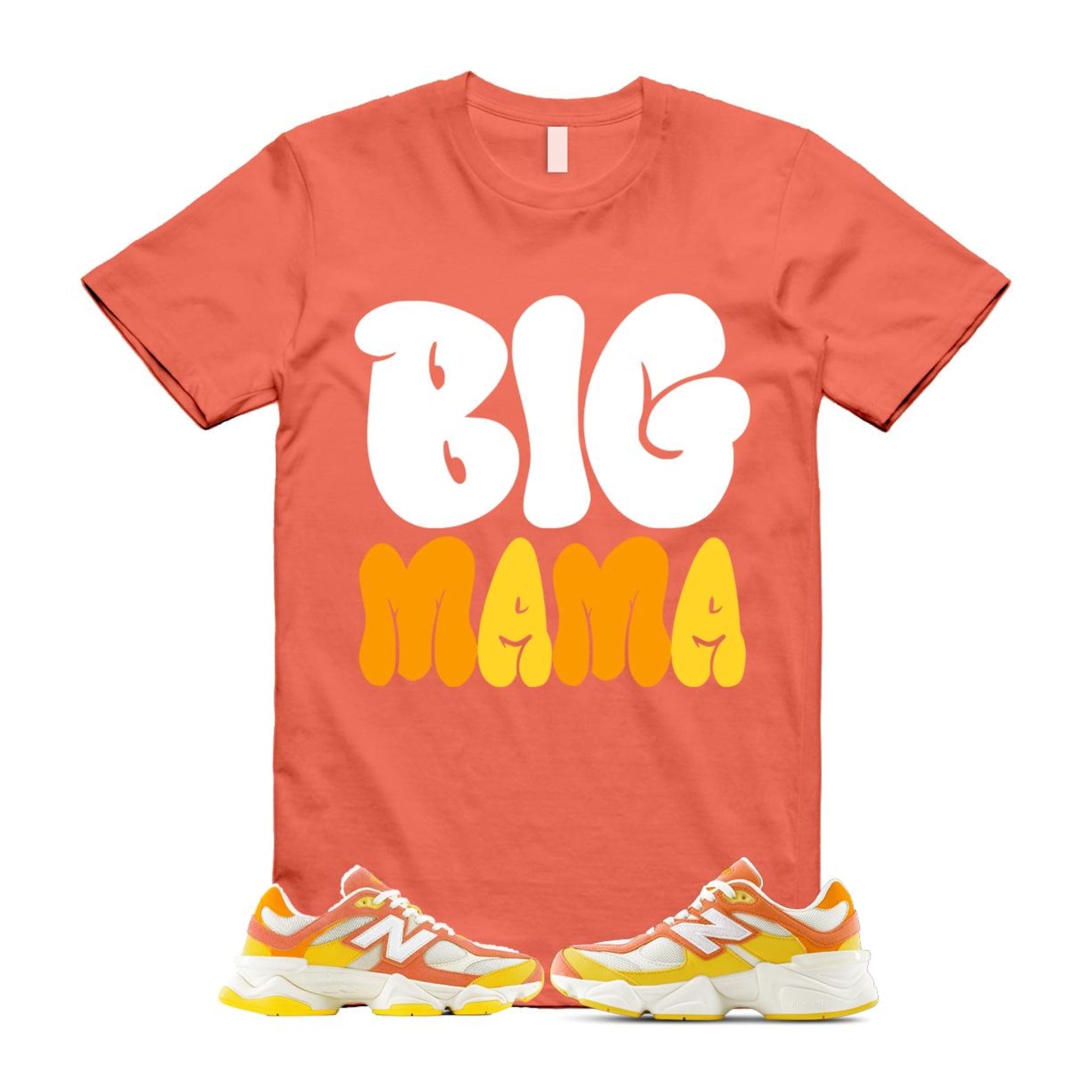 9060 Fluorescent Pink Orange Yellow Citrus Grapefruit Lemon Clementine T Shirt Match MAMA U9060FLO T-Shirt, Sneaker Match Tee