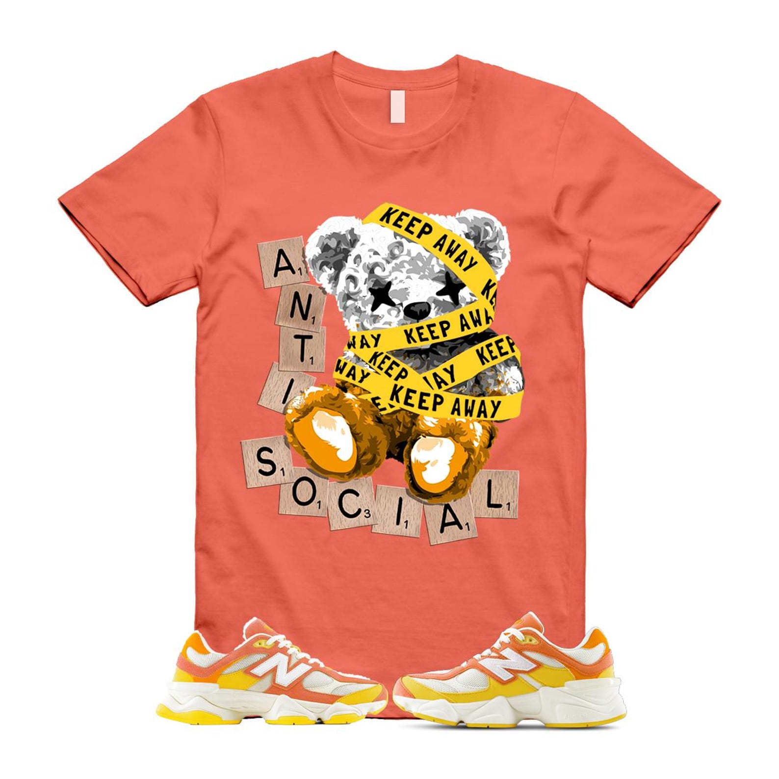9060 Fluorescent Pink Orange Yellow Citrus Grapefruit Lemon Clementine T Shirt Match ANTI U9060FLO T-Shirt, Sneaker Match Tee