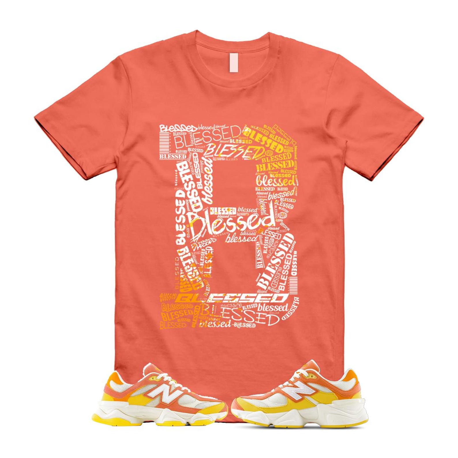 9060 Fluorescent Pink Orange Yellow Citrus Grapefruit Lemon Clementine T Shirt Match B BLS U9060FLO T-Shirt, Sneaker Match Tee