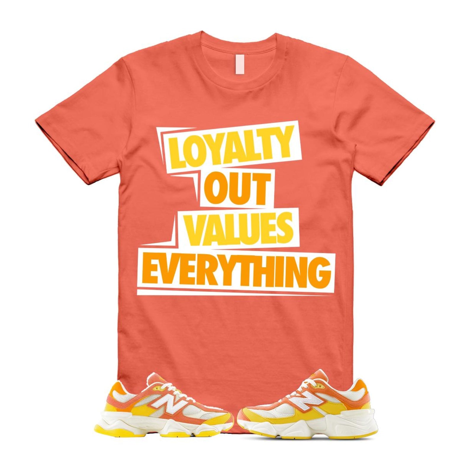 9060 Fluorescent Pink Orange Yellow Citrus Grapefruit Lemon Clementine T Shirt Match LOVE U9060FLO T-Shirt, Sneaker Match Tee