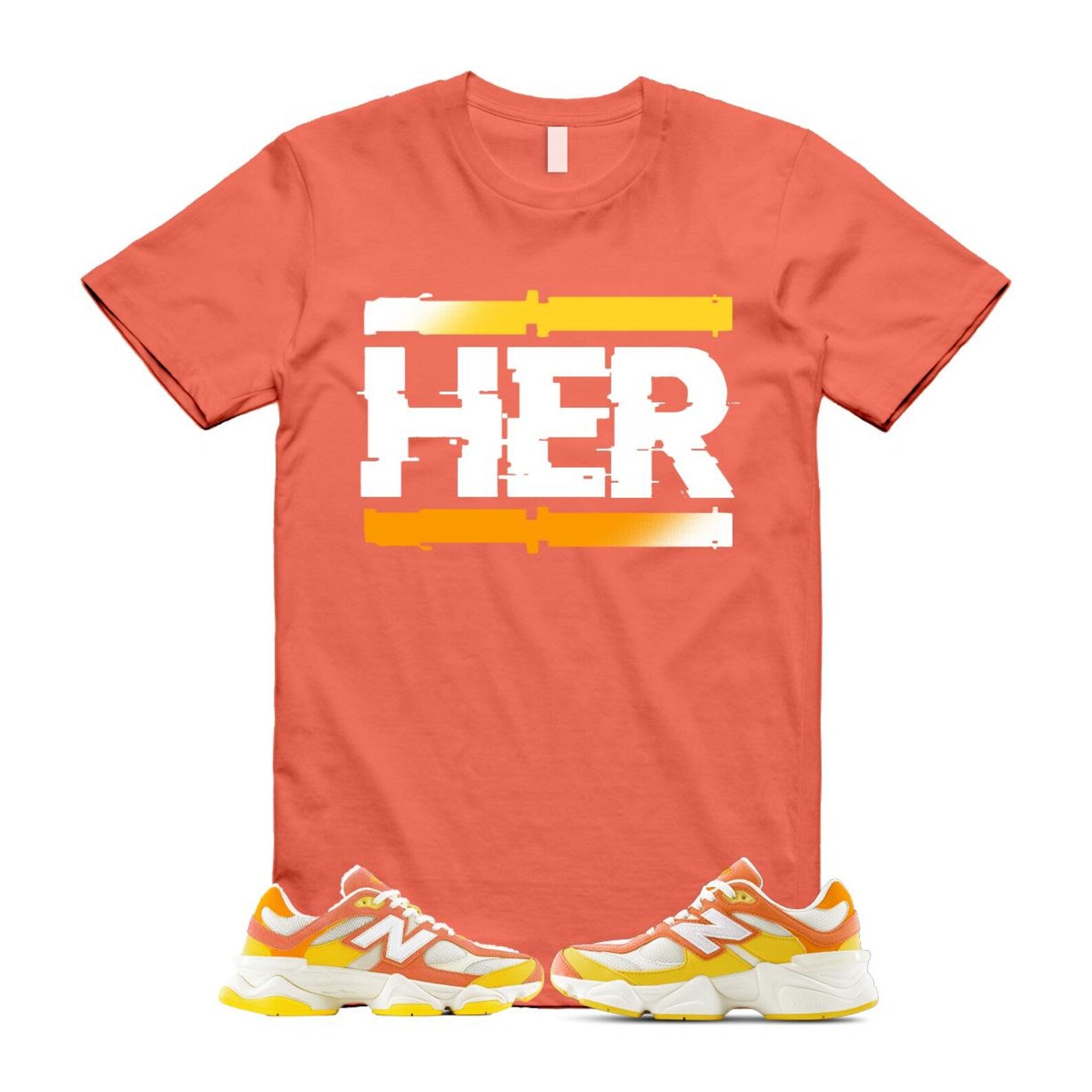 9060 Fluorescent Pink Orange Yellow Citrus Grapefruit Lemon Clementine T Shirt Match HER U9060FLO T-Shirt, Sneaker Match Tee