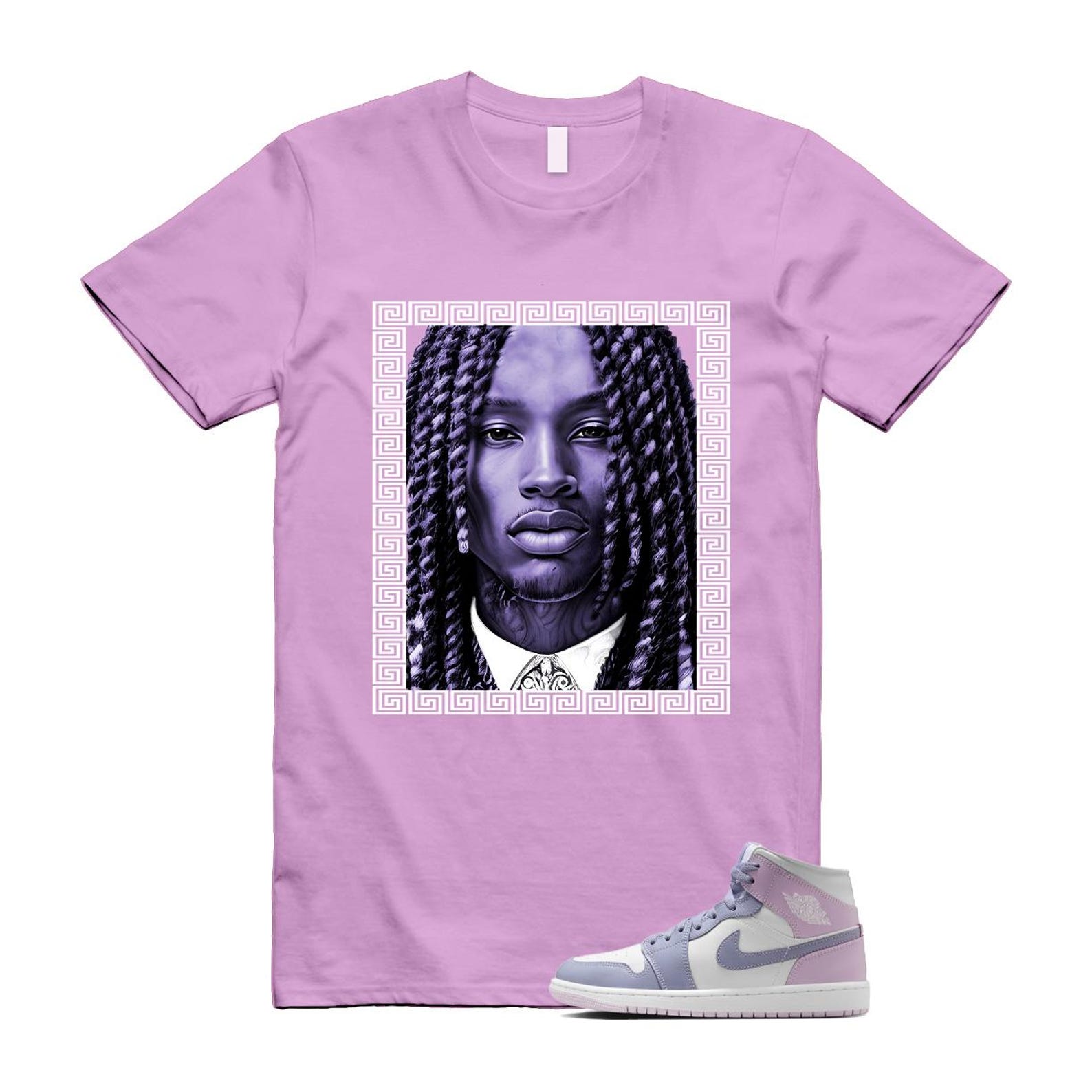 1 Indigo Haze Doll White Purple T Shirt Match VON BQ6472-510 T-Shirt, Sneaker Match Tee