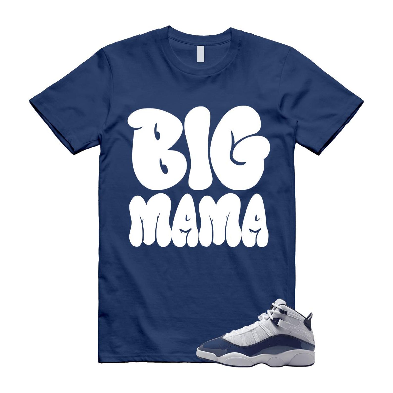 6 Rings White Midnight Navy T Shirt Match MAMA 323419-124 T-Shirt, Sneaker Match Tee