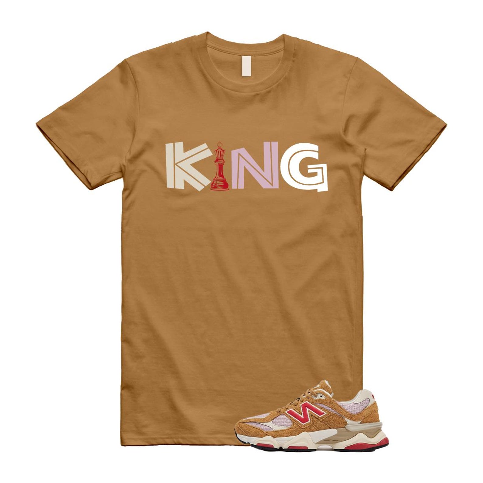 9060 Great Plains True Red Twilight Haze Wheat T Shirt Match KING U9060GEA T-Shirt, Sneaker Match Tee