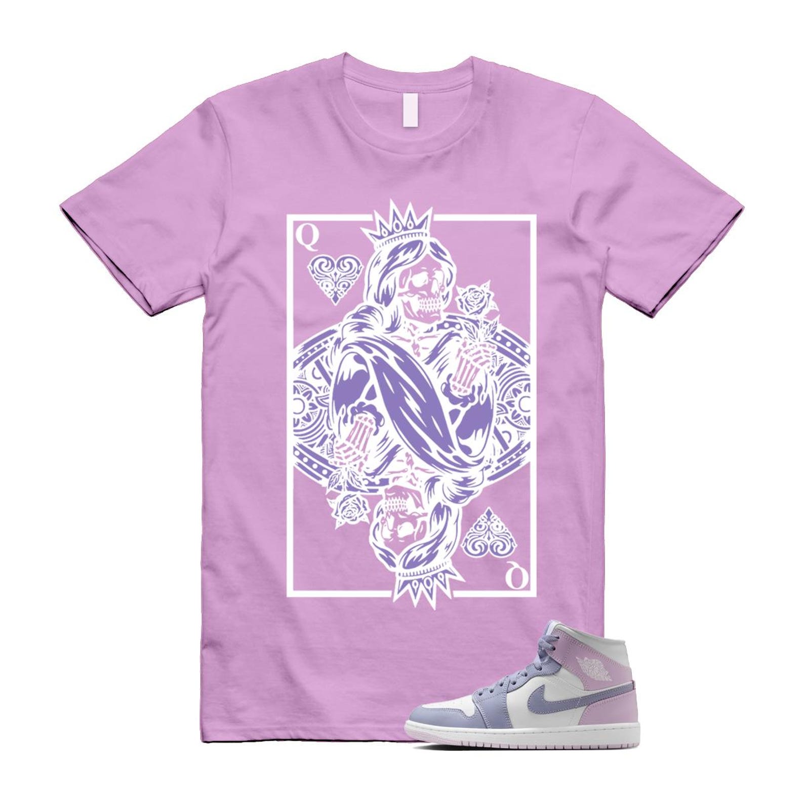 1 Indigo Haze Doll White Purple T Shirt Match QC BQ6472-510 T-Shirt, Sneaker Match Tee