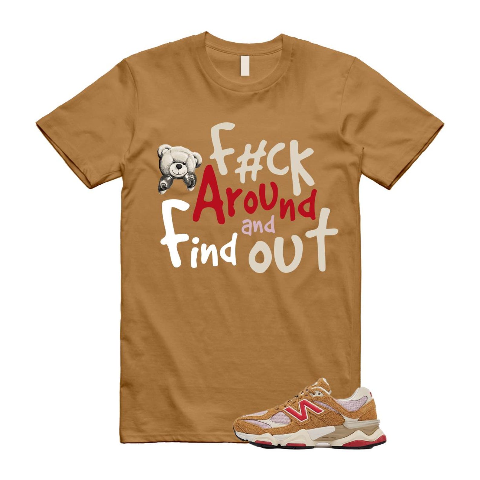 9060 Great Plains True Red Twilight Haze Wheat T Shirt Match FCK U9060GEA T-Shirt, Sneaker Match Tee