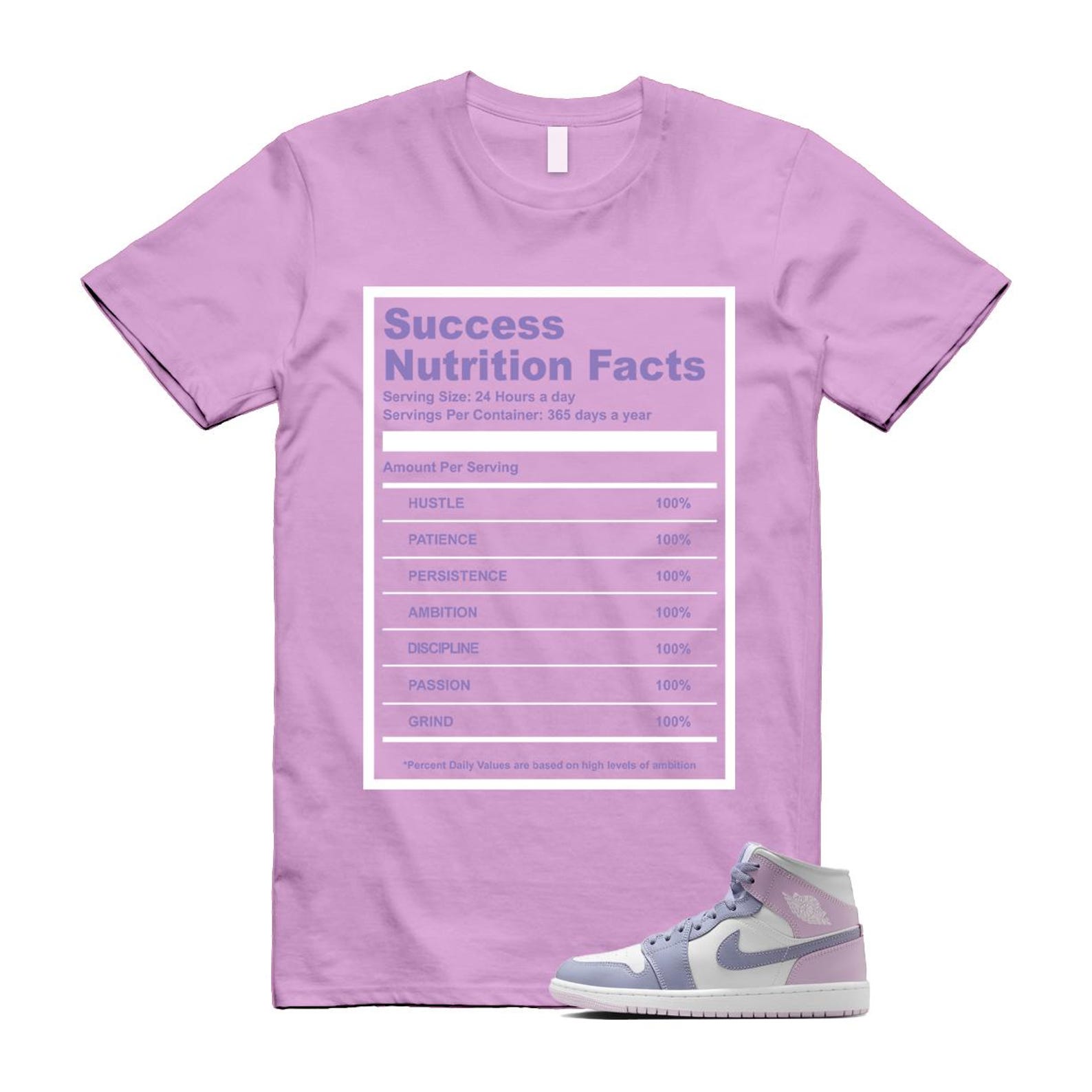 1 Indigo Haze Doll White Purple T Shirt Match SUCC BQ6472-510 T-Shirt, Sneaker Match Tee