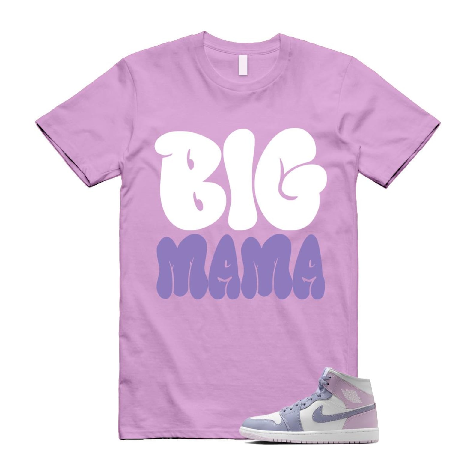 1 Indigo Haze Doll White Purple T Shirt Match MAMA BQ6472-510 T-Shirt, Sneaker Match Tee