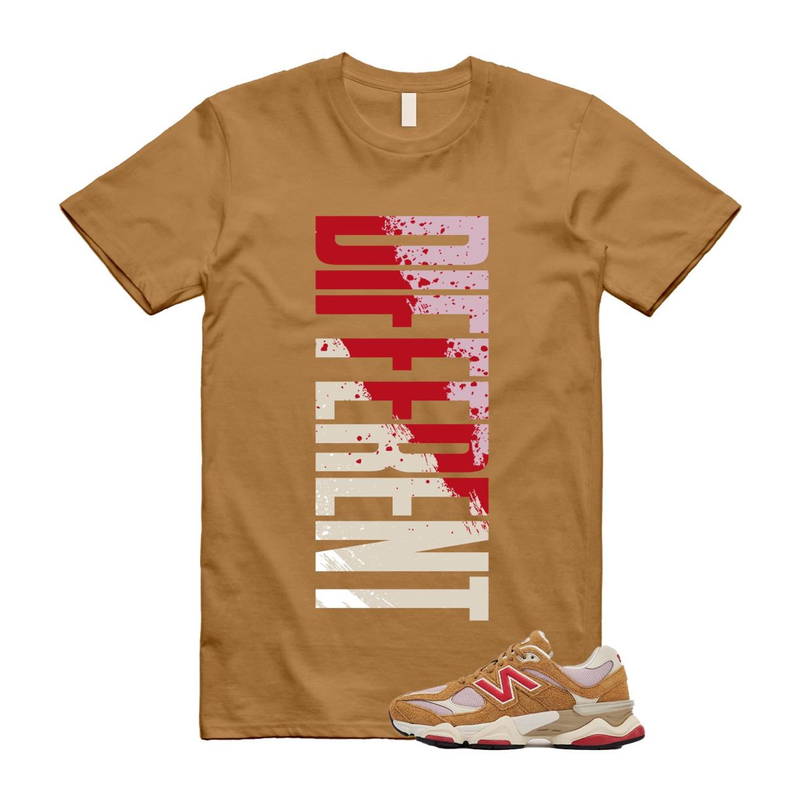 9060 Great Plains True Red Twilight Haze Wheat T Shirt Match DFRNT U9060GEA T-Shirt, Sneaker Match Tee