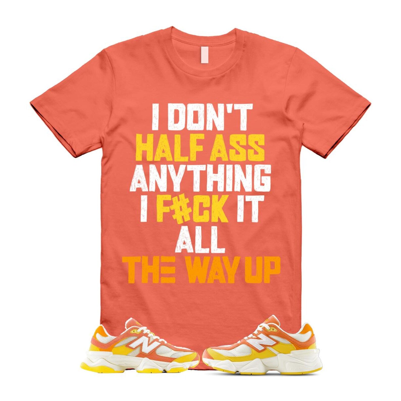 9060 Fluorescent Pink Orange Yellow Citrus Grapefruit Lemon Clementine T Shirt Match HALF U9060FLO T-Shirt, Sneaker Match Tee