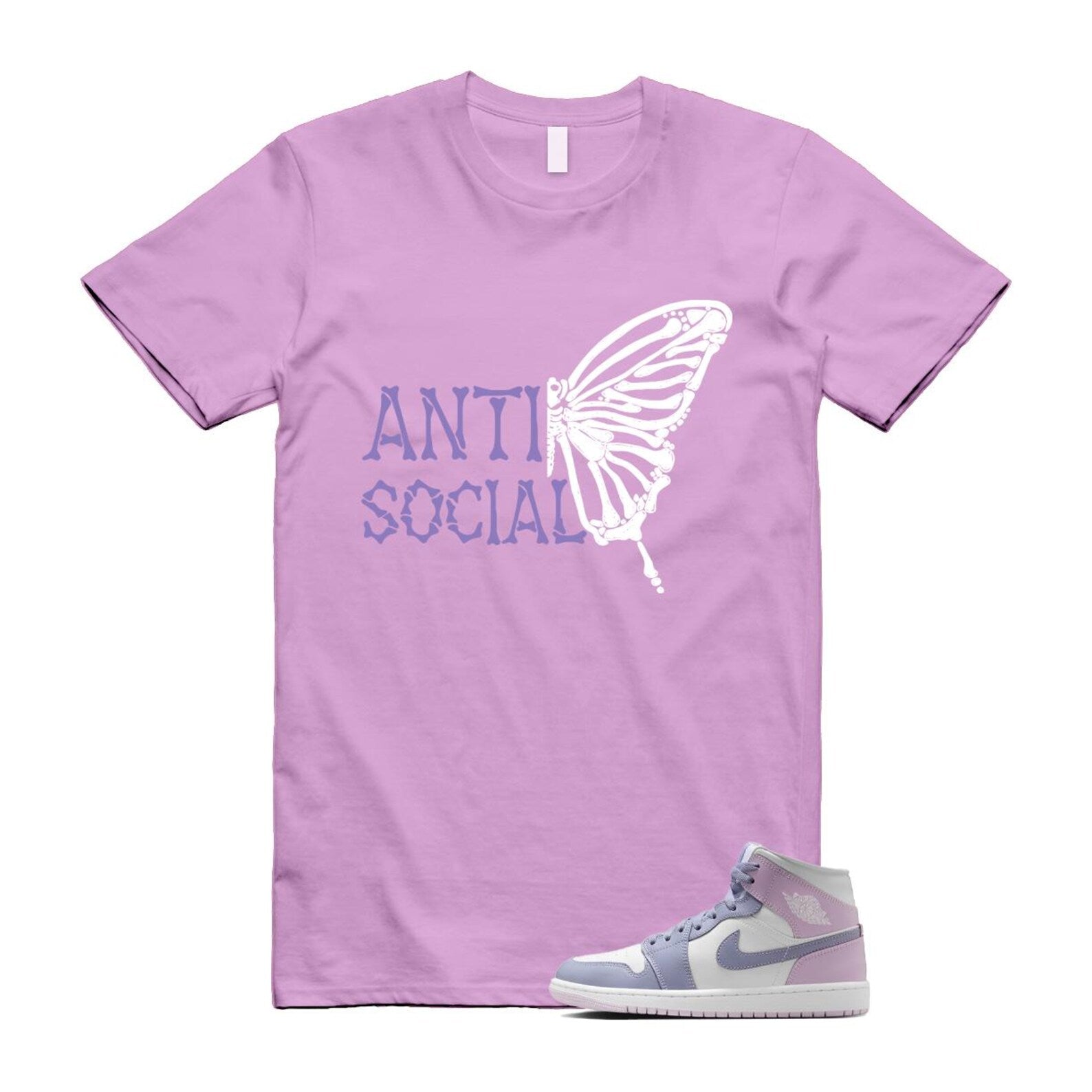 1 Indigo Haze Doll White Purple T Shirt Match ASB BQ6472-510 T-Shirt, Sneaker Match Tee