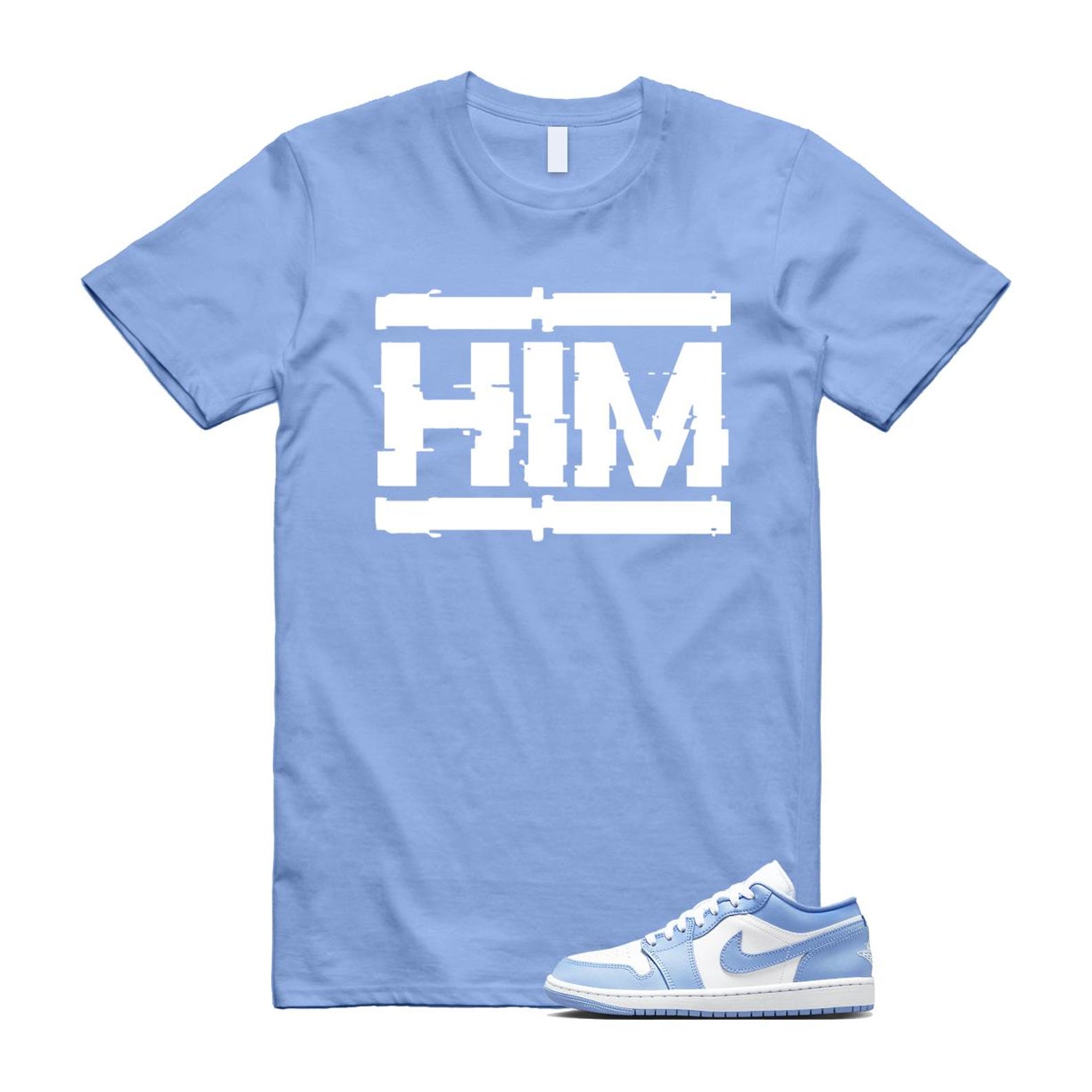 Jordan 1 Low White Aluminum T Shirt Match HIM DC0774-142 T-Shirt, Sneaker Match Tee