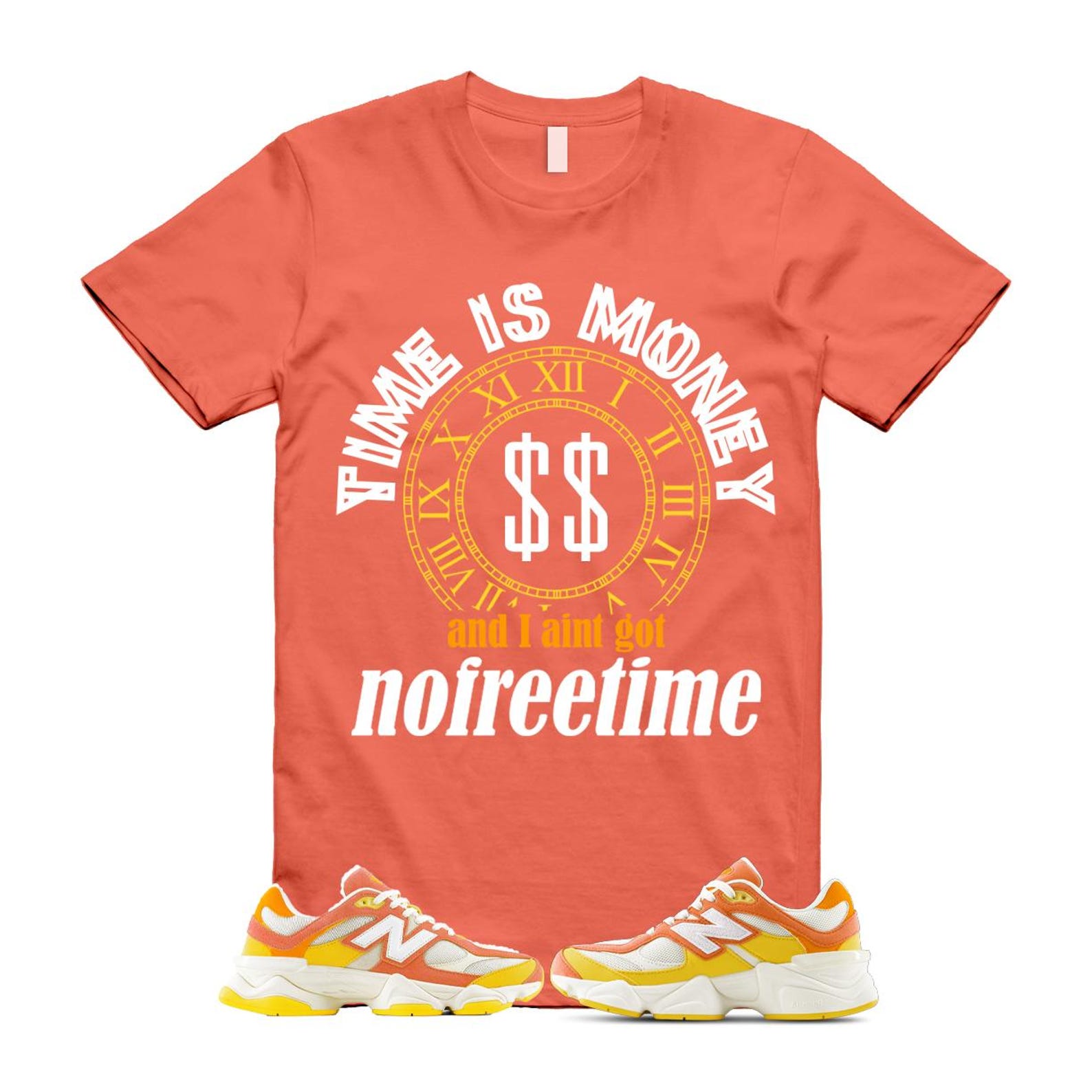 9060 Fluorescent Pink Orange Yellow Citrus Grapefruit Lemon Clementine T Shirt Match FREE U9060FLO T-Shirt, Sneaker Match Tee