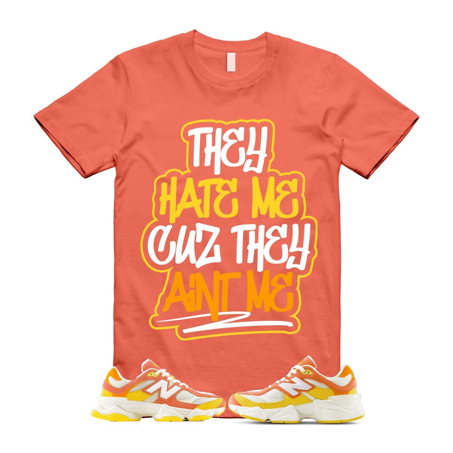 9060 Fluorescent Pink Orange Yellow Citrus Grapefruit Lemon Clementine T Shirt Match AINTME U9060FLO T-Shirt, Sneaker Match Tee