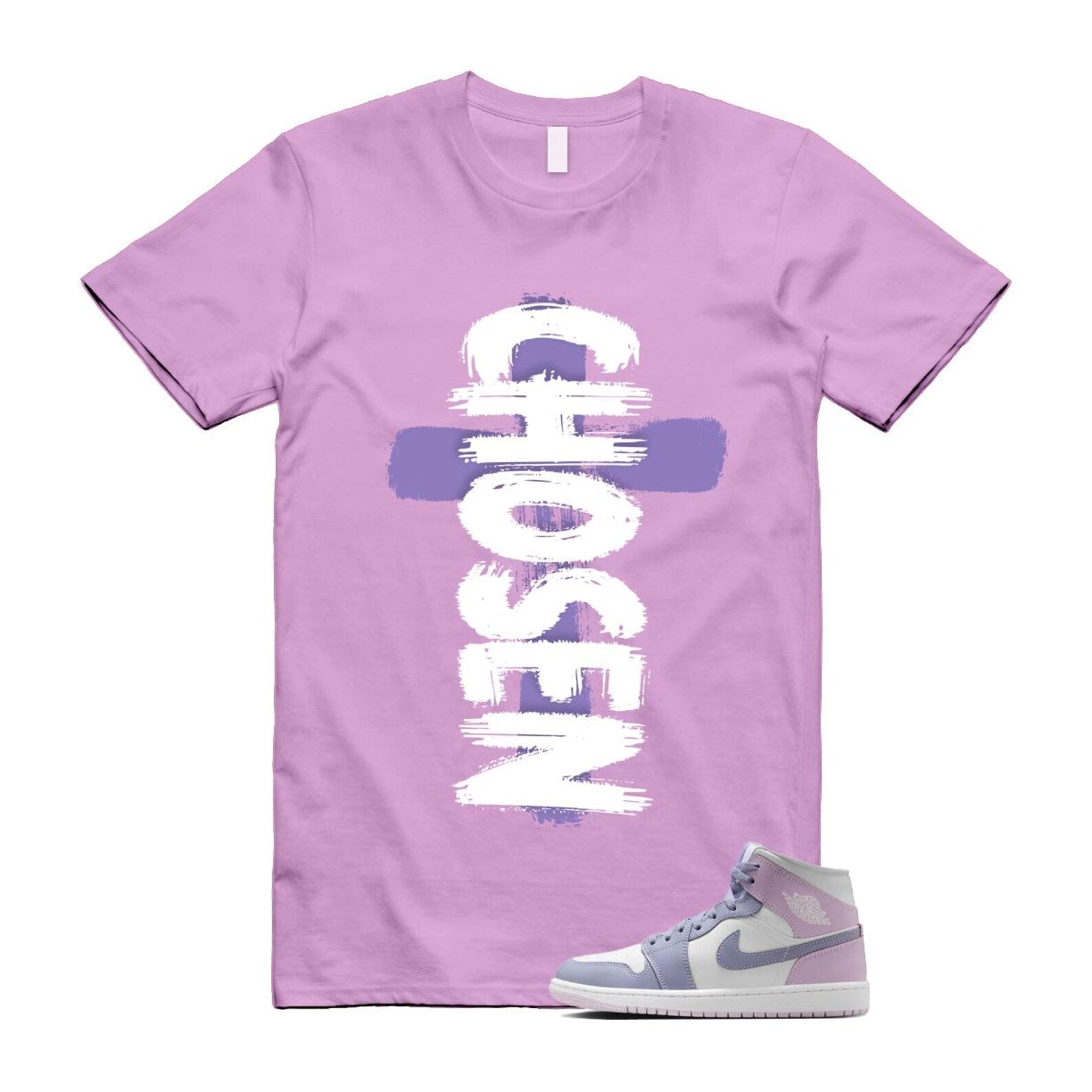 1 Indigo Haze Doll White Purple T Shirt Match CHOSEN BQ6472-510 T-Shirt, Sneaker Match Tee