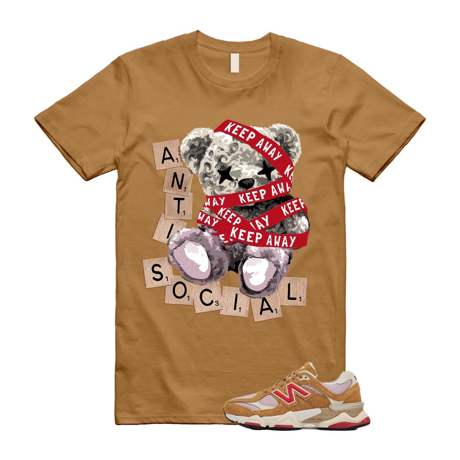 9060 Great Plains True Red Twilight Haze Wheat T Shirt Match ANTI U9060GEA T-Shirt, Sneaker Match Tee