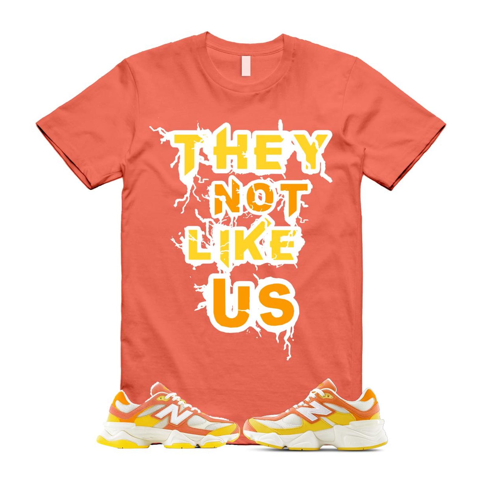 9060 Fluorescent Pink Orange Yellow Citrus Grapefruit Lemon Clementine T Shirt Match US ALT U9060FLO T-Shirt, Sneaker Match Tee