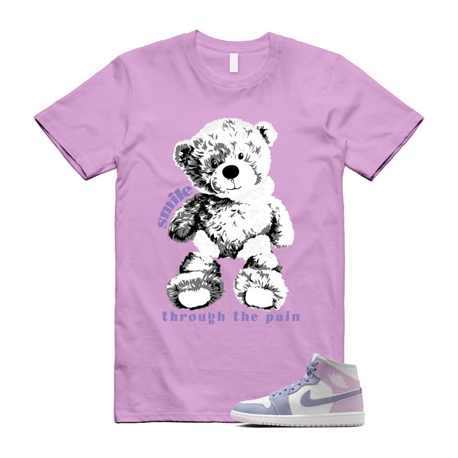 1 Indigo Haze Doll White Purple T Shirt Match SMILE BQ6472-510 T-Shirt, Sneaker Match Tee