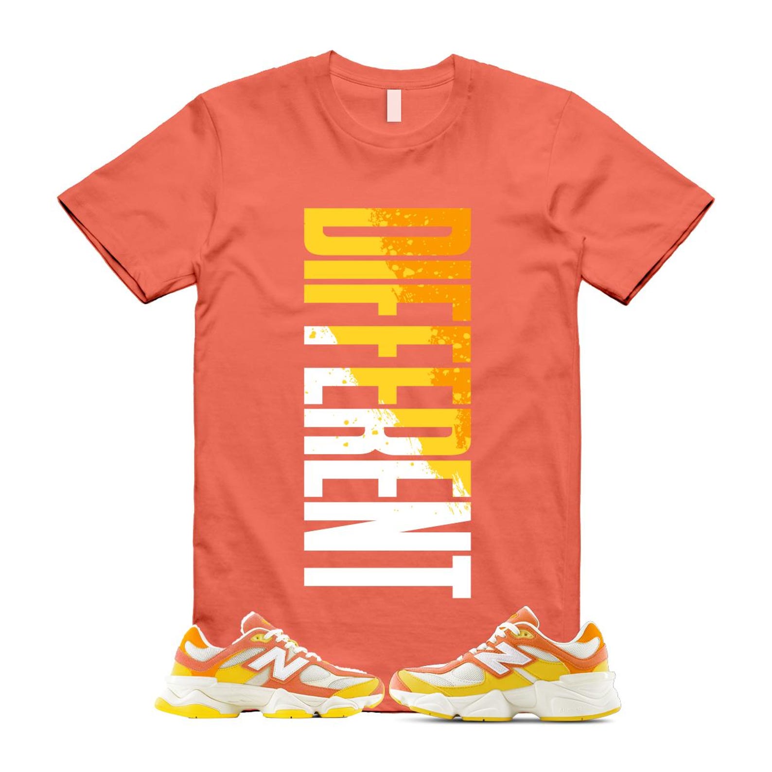 9060 Fluorescent Pink Orange Yellow Citrus Grapefruit Lemon Clementine T Shirt Match DFRNT U9060FLO T-Shirt, Sneaker Match Tee