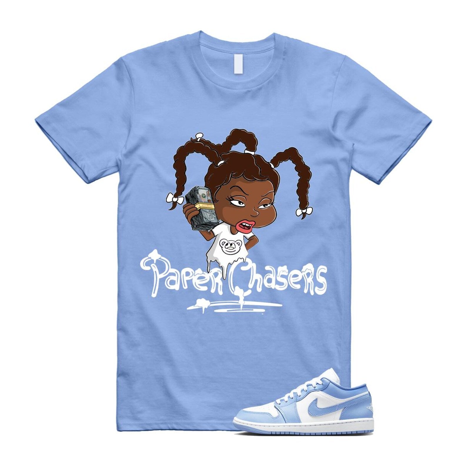 Jordan 1 Low White Aluminum T Shirt Match PC DC0774-142 T-Shirt, Sneaker Match Tee