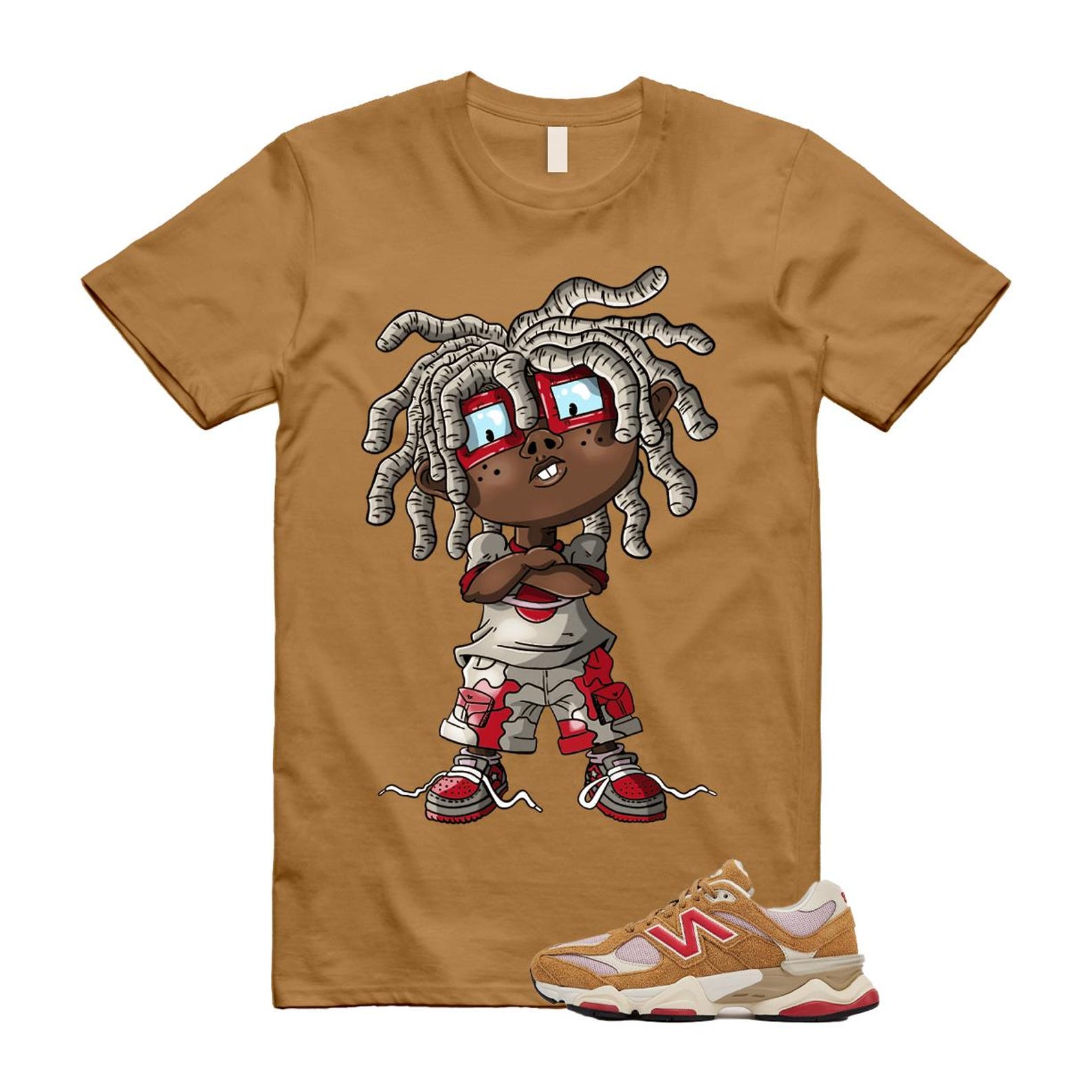 9060 Great Plains True Red Twilight Haze Wheat T Shirt Match CHONGO U9060GEA T-Shirt, Sneaker Match Tee