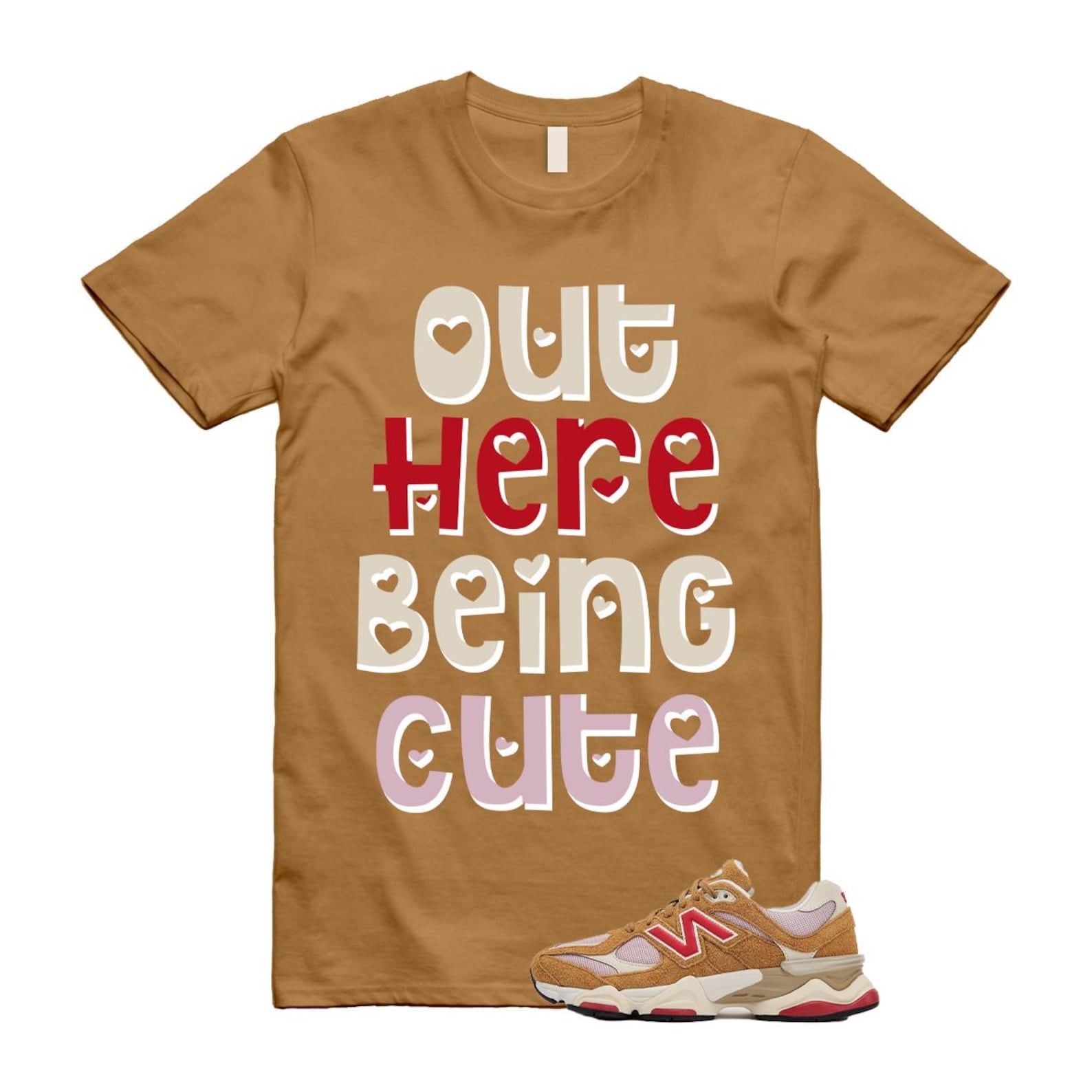 9060 Great Plains True Red Twilight Haze Wheat T Shirt Match OHBC U9060GEA T-Shirt, Sneaker Match Tee