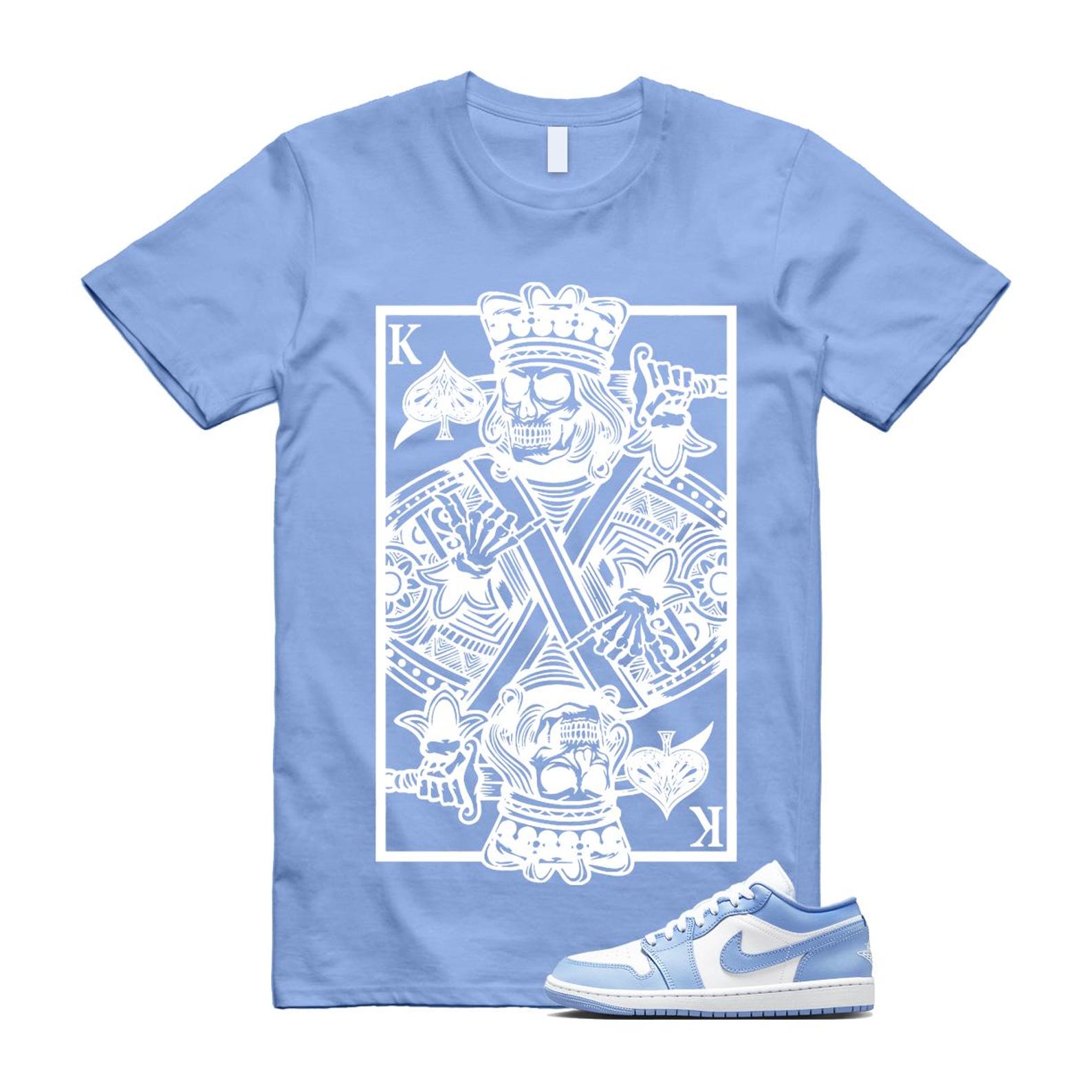 Jordan 1 Low White Aluminum T Shirt Match KC DC0774-142 T-Shirt, Sneaker Match Tee
