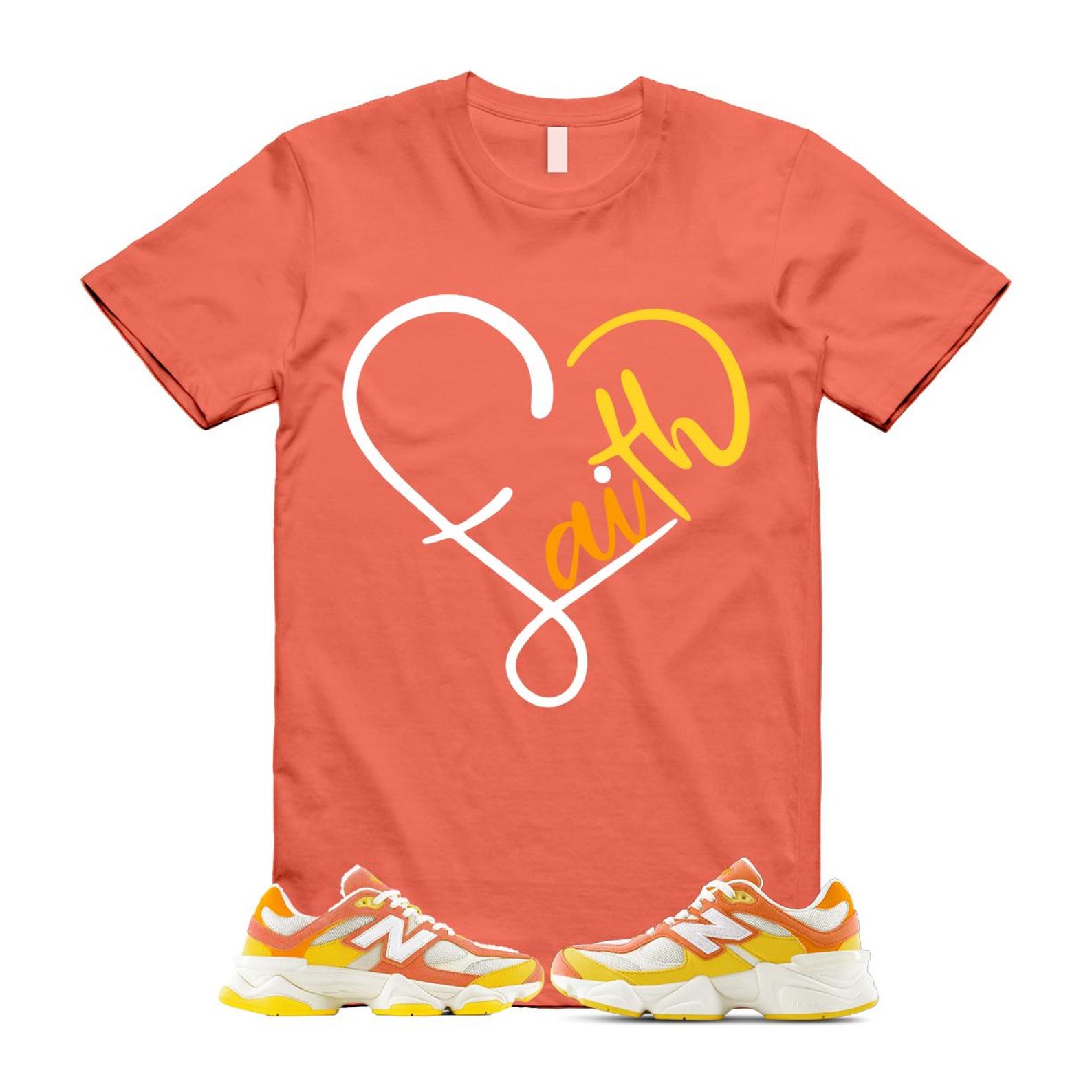 9060 Fluorescent Pink Orange Yellow Citrus Grapefruit Lemon Clementine T Shirt Match FAITH U9060FLO T-Shirt, Sneaker Match Tee