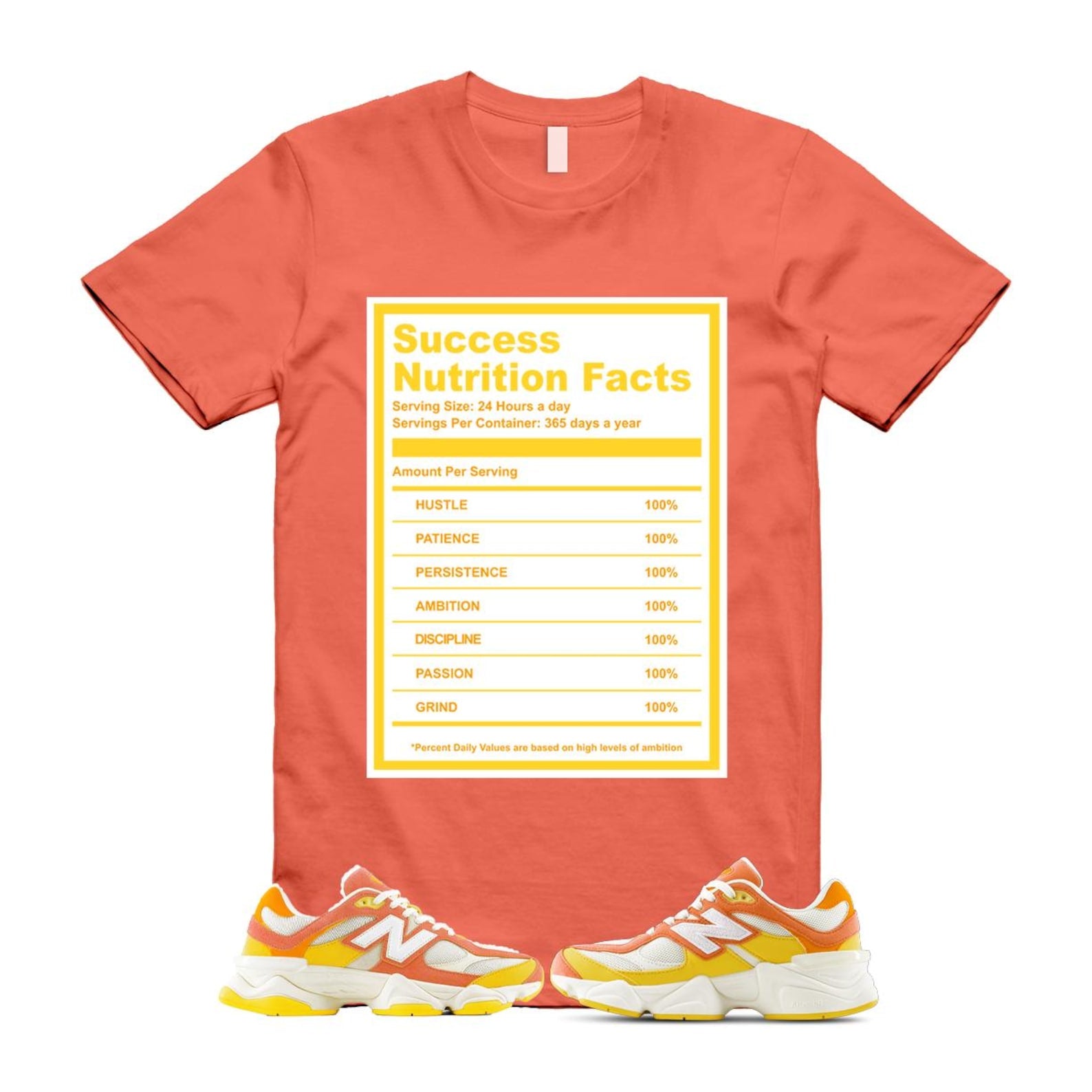 9060 Fluorescent Pink Orange Yellow Citrus Grapefruit Lemon Clementine T Shirt Match SUCC ALT U9060FLO T-Shirt, Sneaker Match Tee