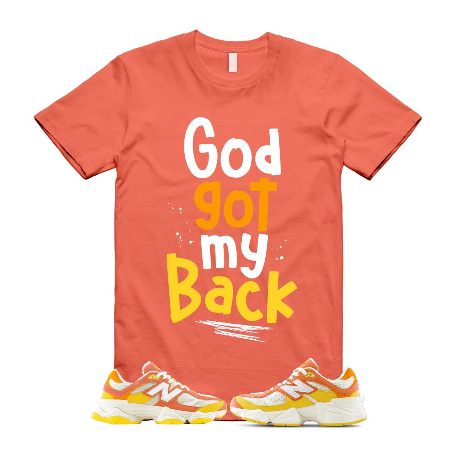 9060 Fluorescent Pink Orange Yellow Citrus Grapefruit Lemon Clementine T Shirt Match GOD U9060FLO T-Shirt, Sneaker Match Tee