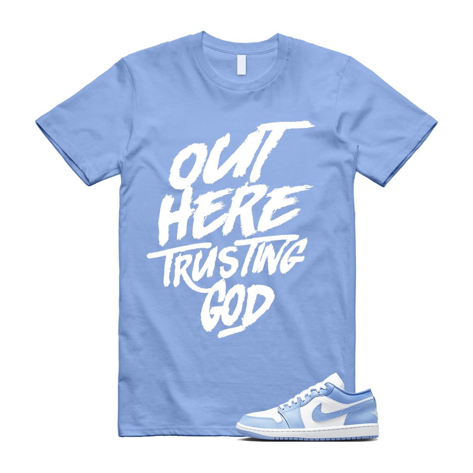 Jordan 1 Low White Aluminum T Shirt Match TG DC0774-142 T-Shirt, Sneaker Match Tee