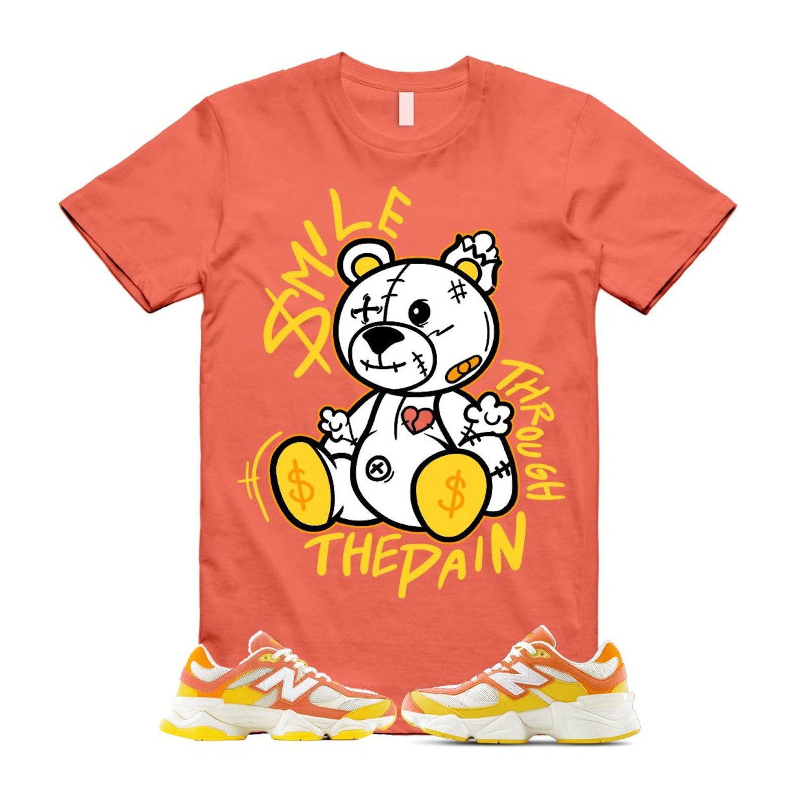 9060 Fluorescent Pink Orange Yellow Citrus Grapefruit Lemon Clementine T Shirt Match SM2 U9060FLO T-Shirt, Sneaker Match Tee