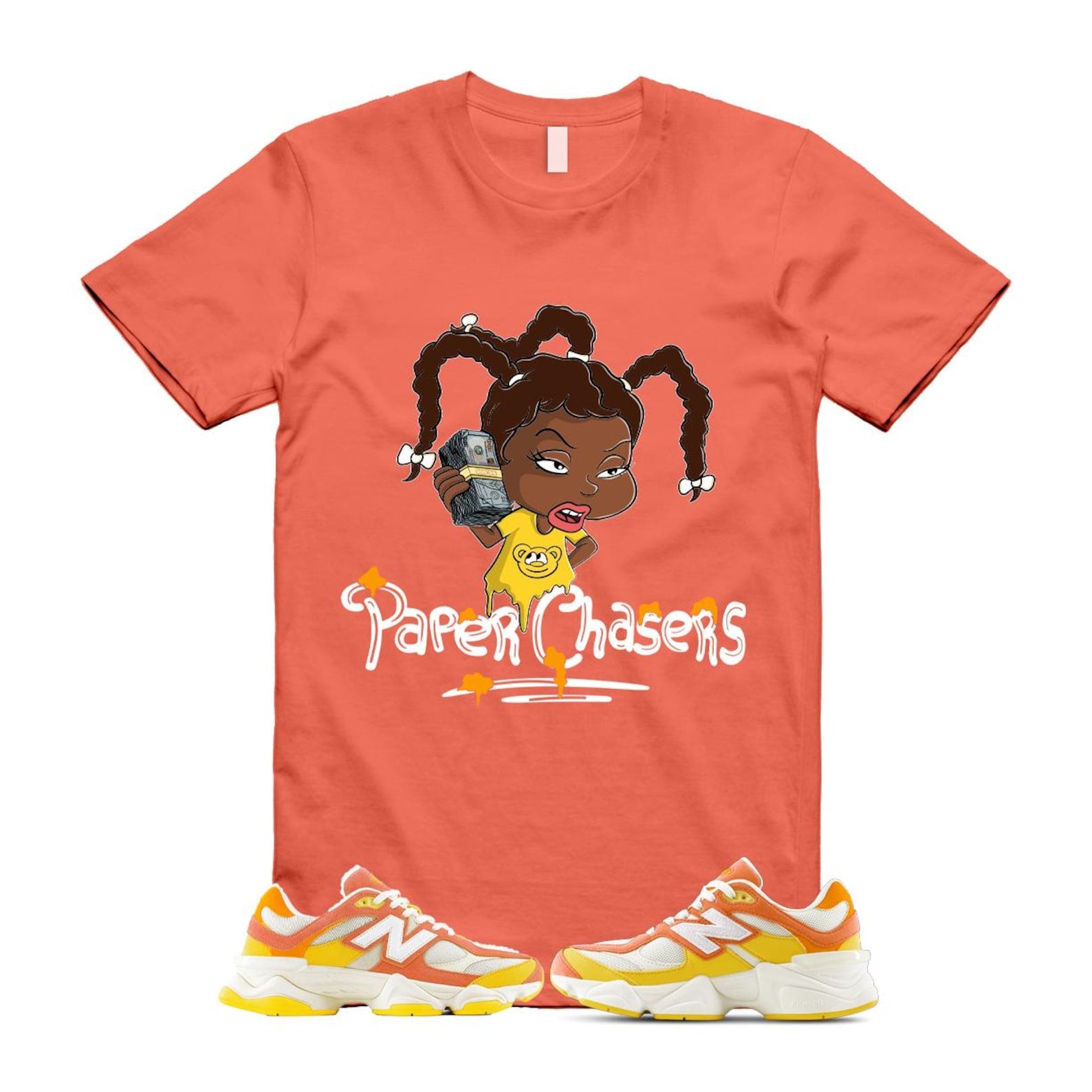 9060 Fluorescent Pink Orange Yellow Citrus Grapefruit Lemon Clementine T Shirt Match PC U9060FLO T-Shirt, Sneaker Match Tee