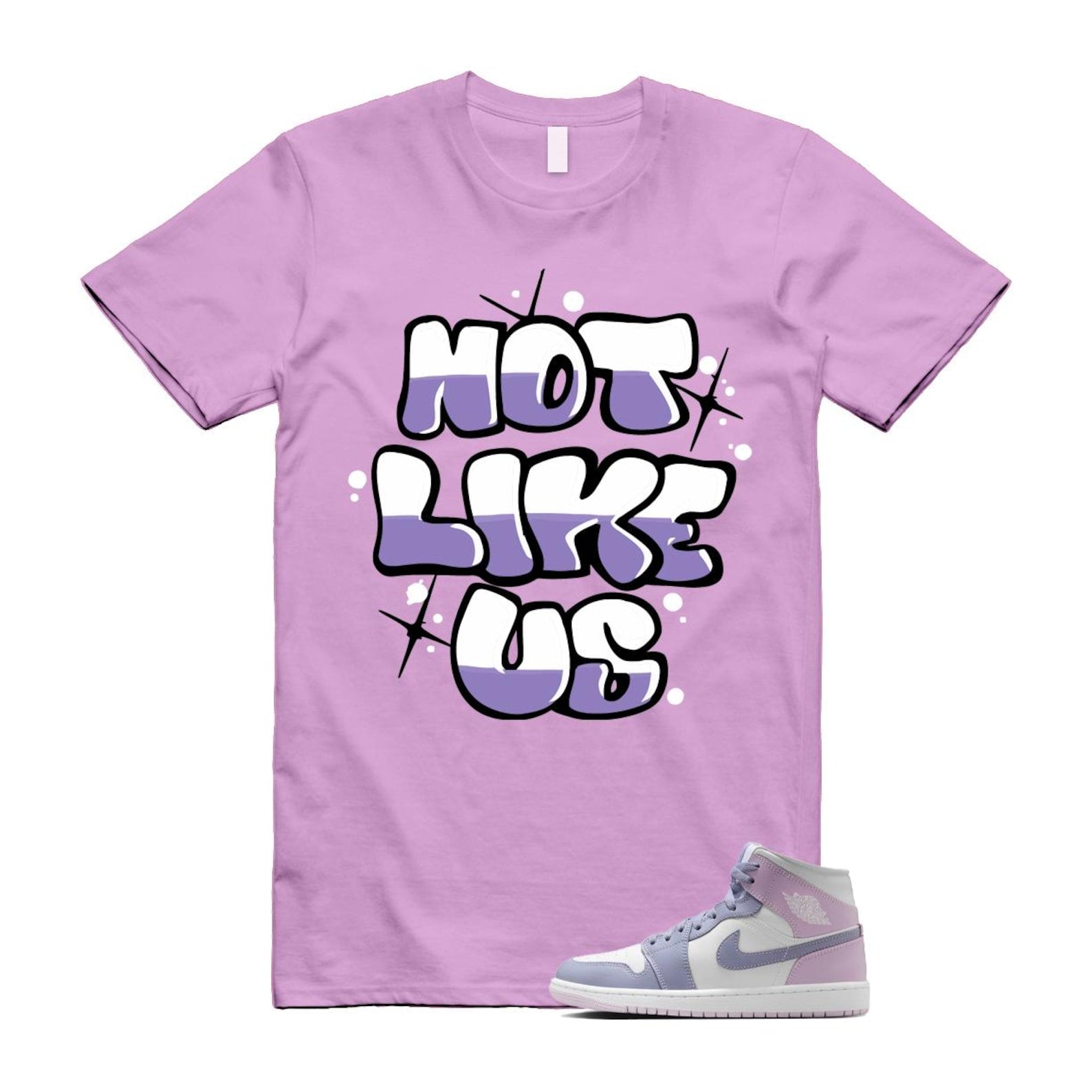 1 Indigo Haze Doll White Purple T Shirt Match NLU BQ6472-510 T-Shirt, Sneaker Match Tee