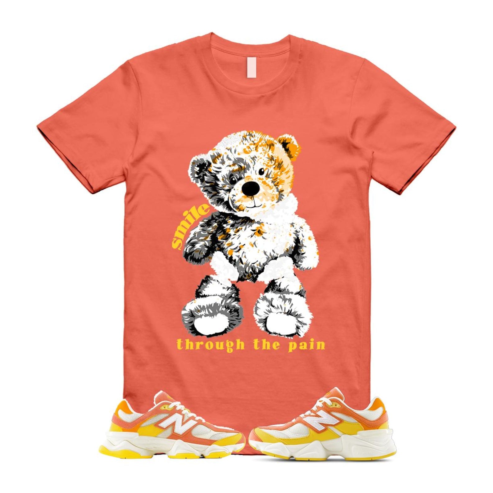 9060 Fluorescent Pink Orange Yellow Citrus Grapefruit Lemon Clementine T Shirt Match SMILE U9060FLO T-Shirt, Sneaker Match Tee