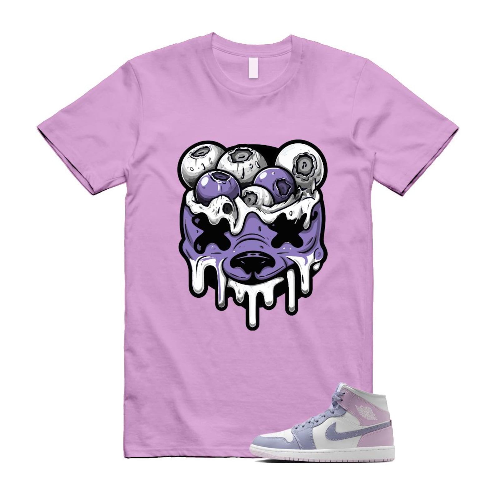 1 Indigo Haze Doll White Purple T Shirt Match DBEAR BQ6472-510 T-Shirt, Sneaker Match Tee