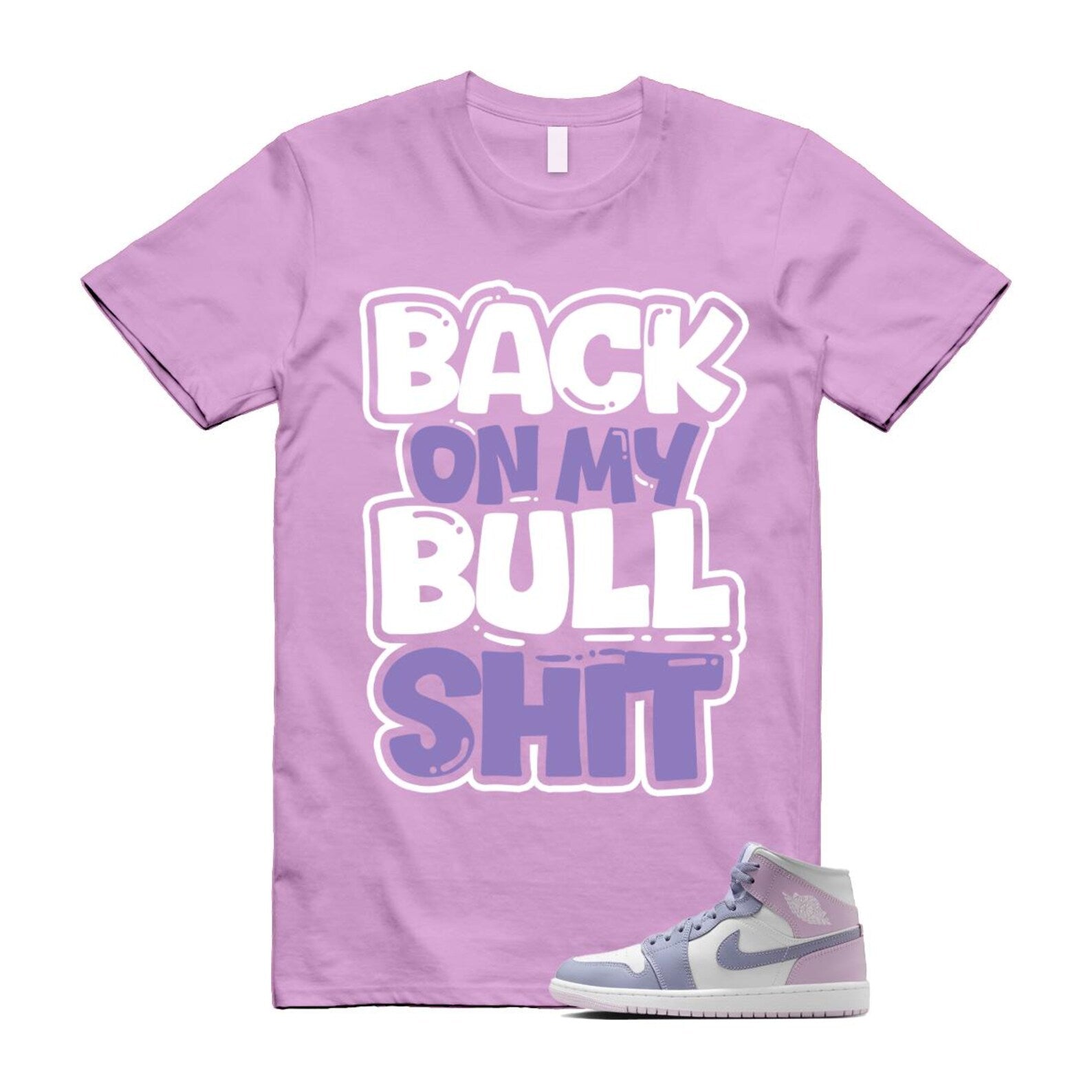 1 Indigo Haze Doll White Purple T Shirt Match BULL BQ6472-510 T-Shirt, Sneaker Match Tee