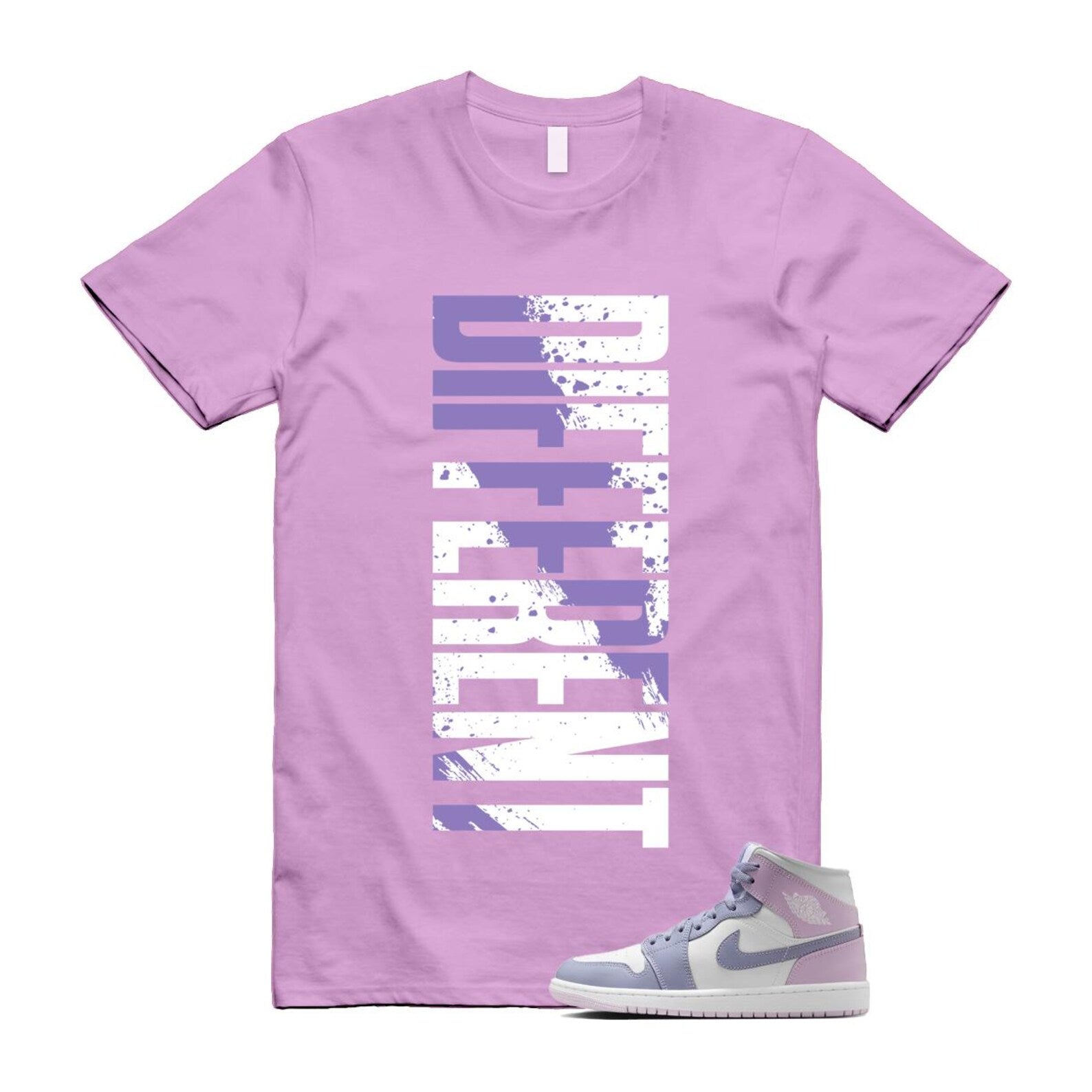 1 Indigo Haze Doll White Purple T Shirt Match DFRNT BQ6472-510 T-Shirt, Sneaker Match Tee