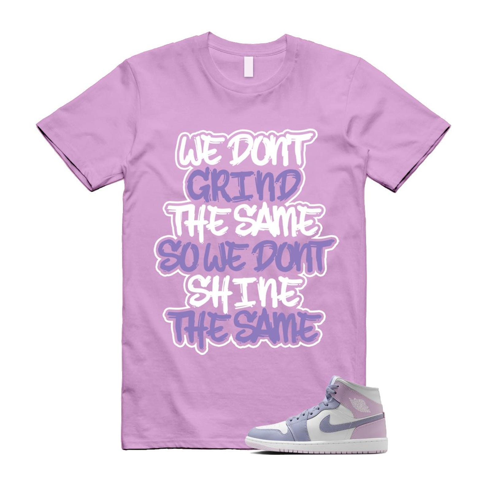 1 Indigo Haze Doll White Purple T Shirt Match GRIND BQ6472-510 T-Shirt, Sneaker Match Tee