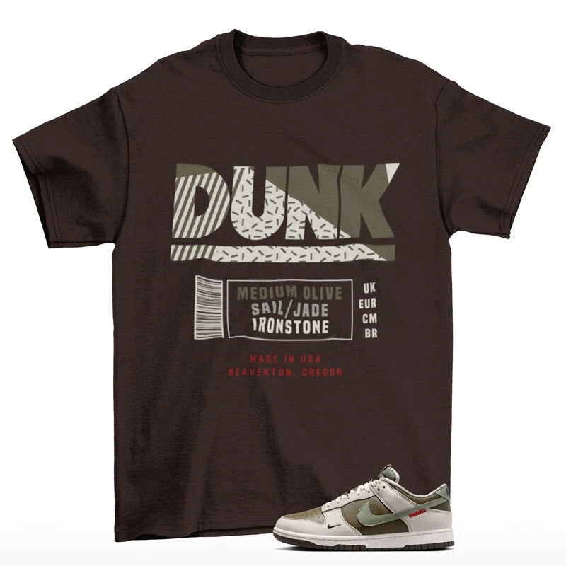 Sneaker Label Shirt Brown to Match Dunk Low Year of the Snake HV5980-231 T-Shirt, Sneaker Match Tee