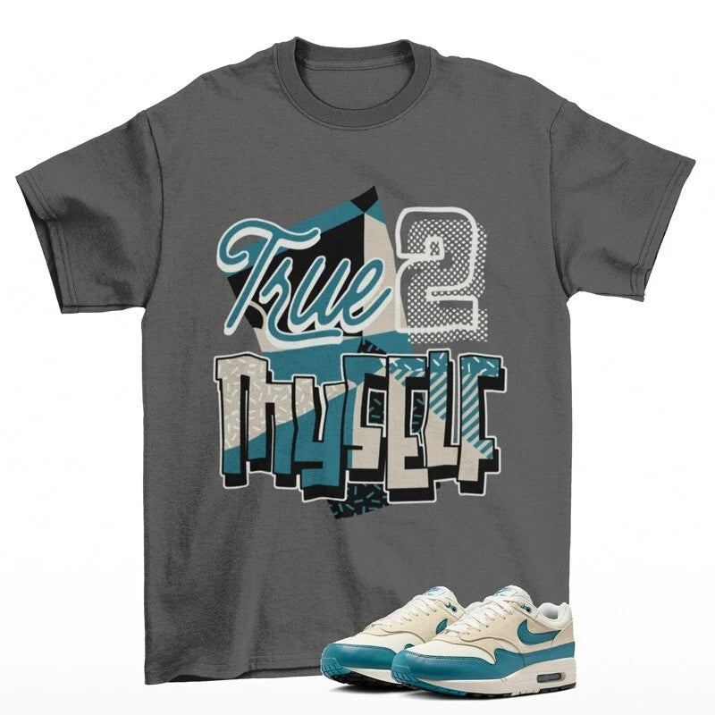 Stay True Sneaker Shirt Grey to Match Air Max 1 Smokey Blue FZ5808-011 T-Shirt, Sneaker Match Tee