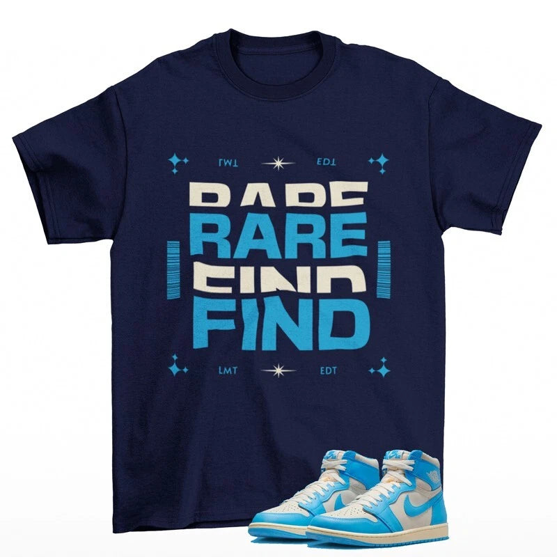 Rare Find Sneaker Shirt Navy to Match Jordan 1 Retro UNC Reimagined DZ5485-402 T-Shirt, Sneaker Match Tee