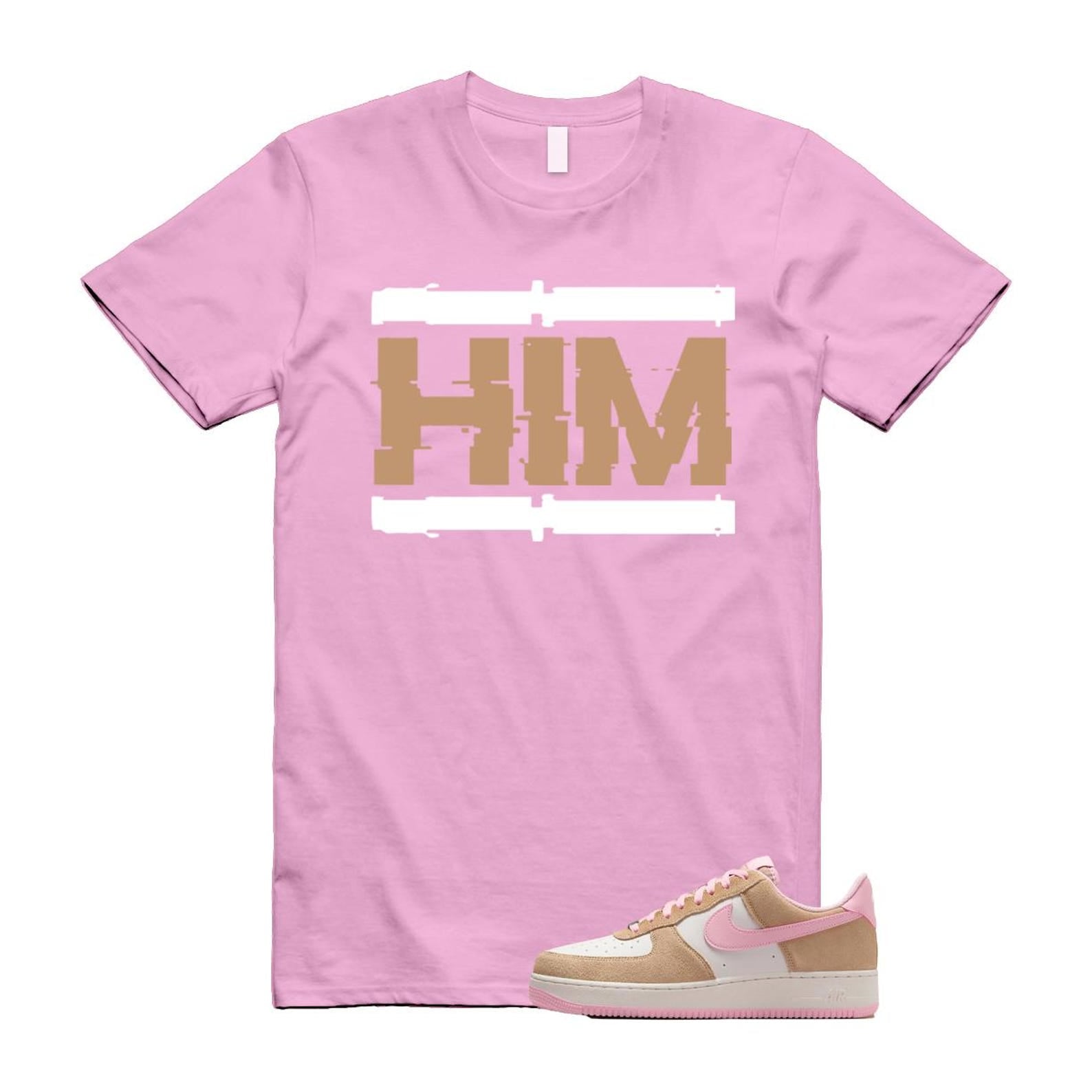 Air Force 1 Rattan Pink Hemp Phantom Medium Soft Low '07 LV8 T Shirt Match HIM FQ8714-202 T-Shirt, Sneaker Match Tee