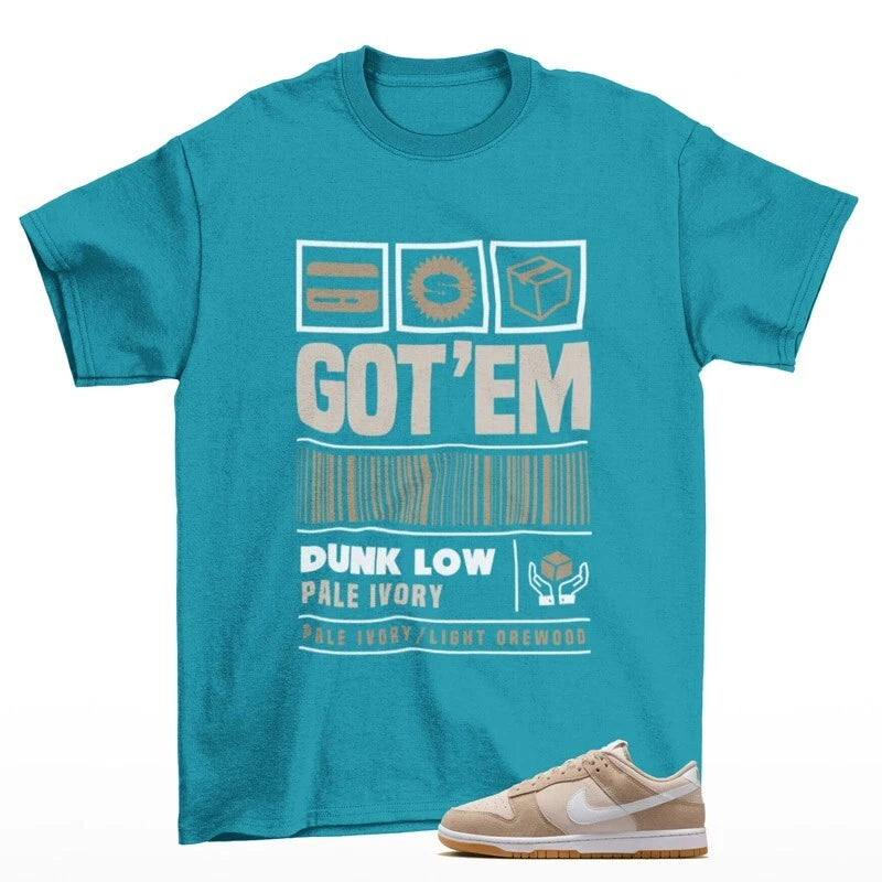 Copped Sneaker Shirt to Match Dunk Low Pale Ivory HQ1931-100 T-Shirt, Sneaker Match Tee