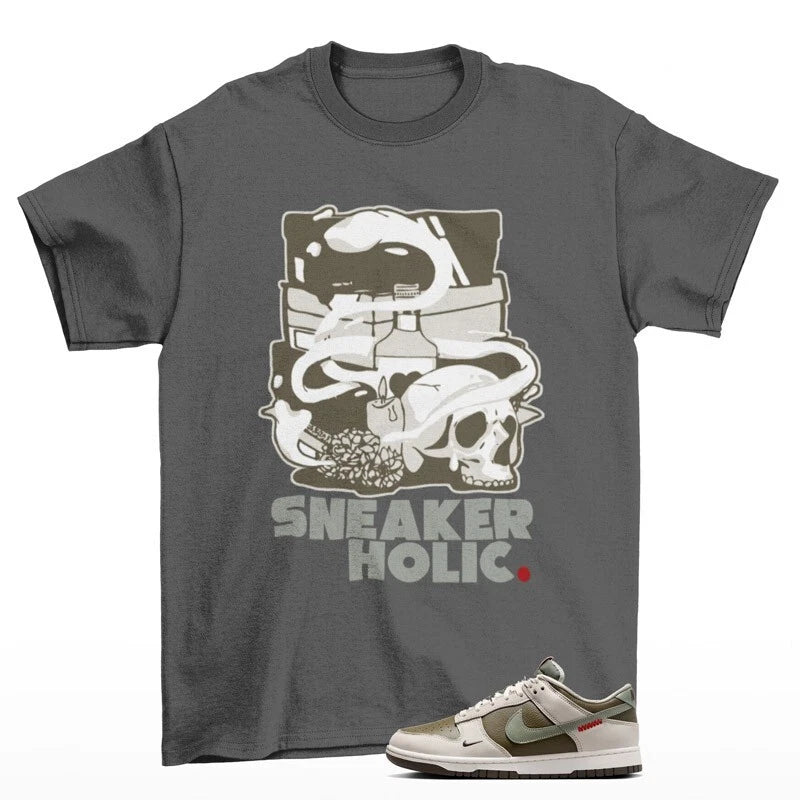 Sneaker Holic Shirt Grey to Match Dunk Low Year of the Snake HV5980-231 T-Shirt, Sneaker Match Tee